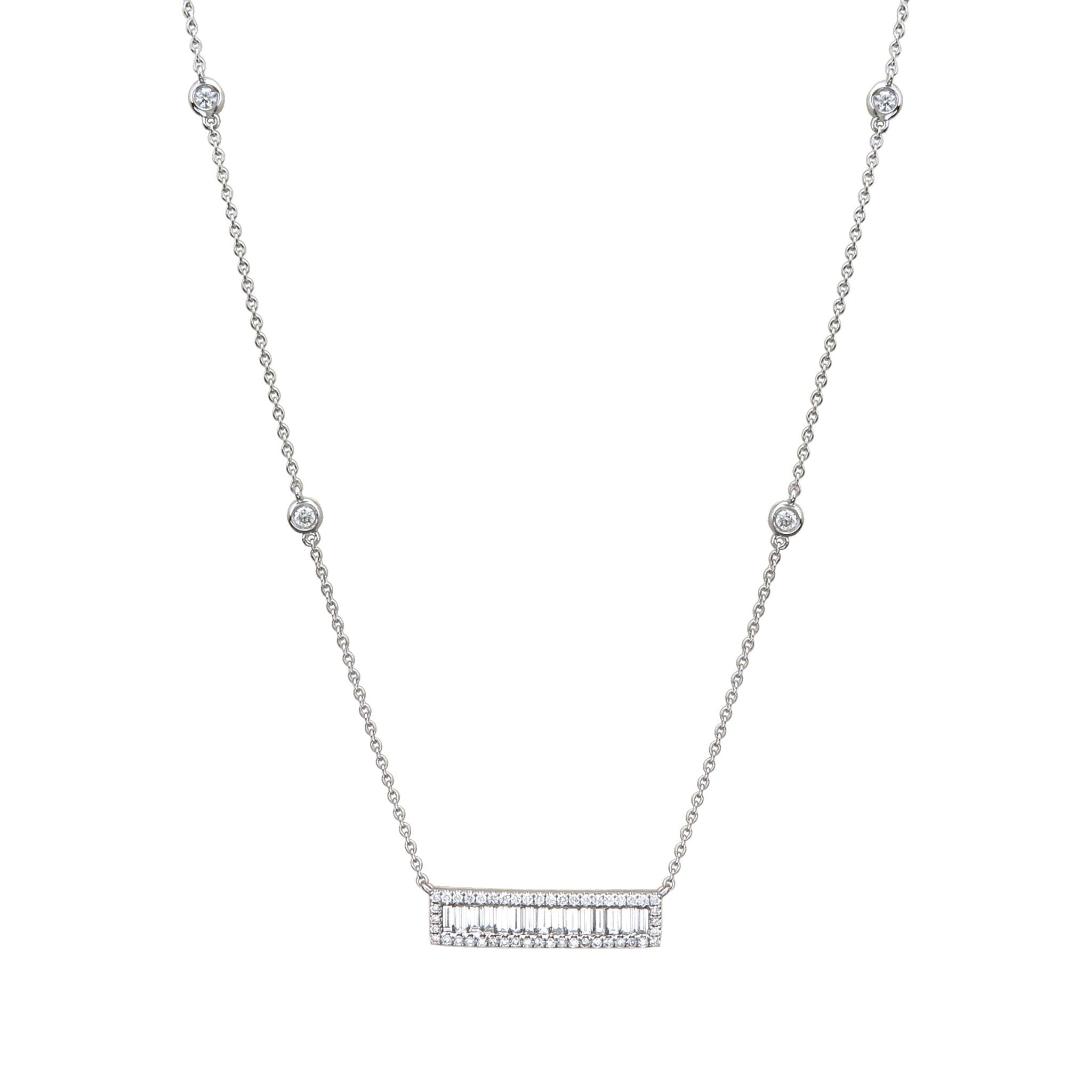Diamond Baguette Necklace