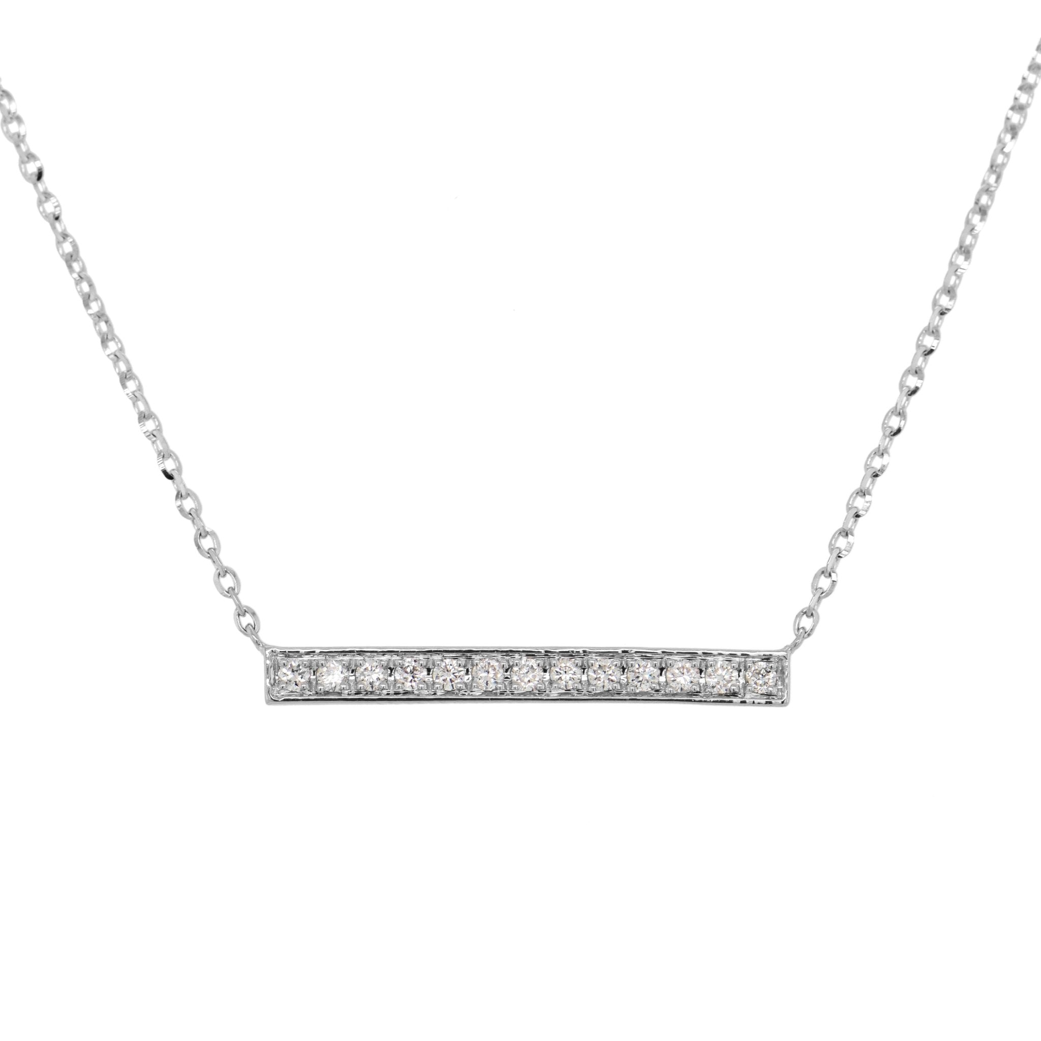 Diamond Bar Necklace