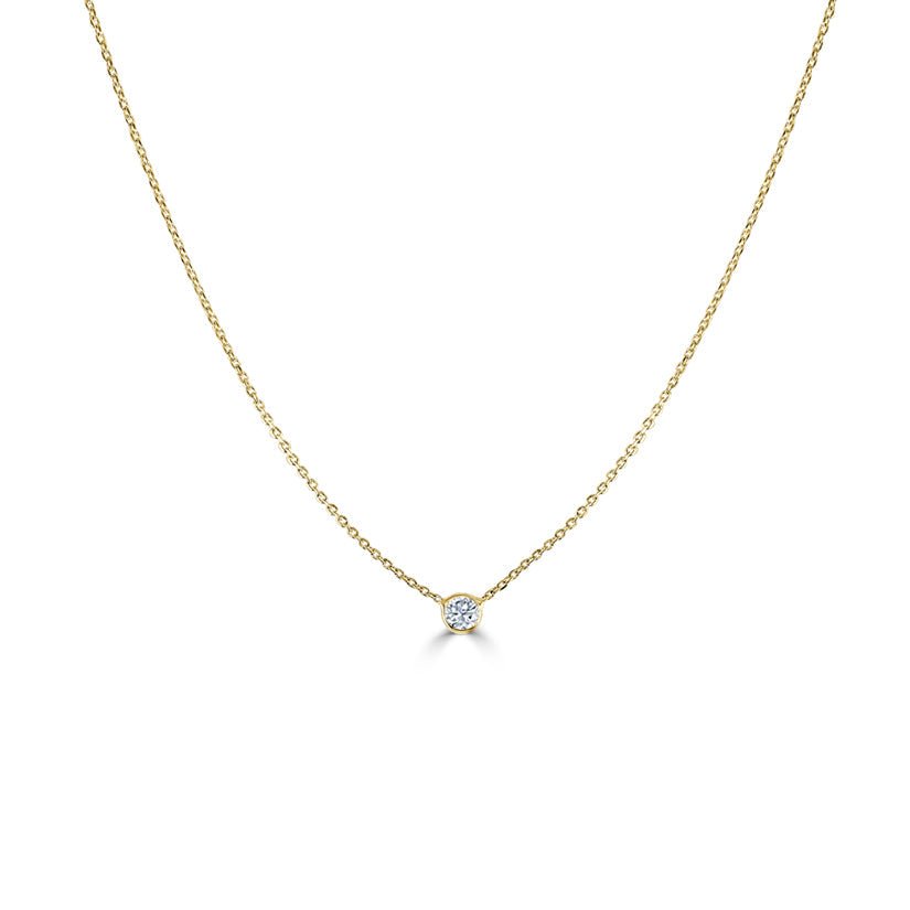 Diamond Bezel Necklace