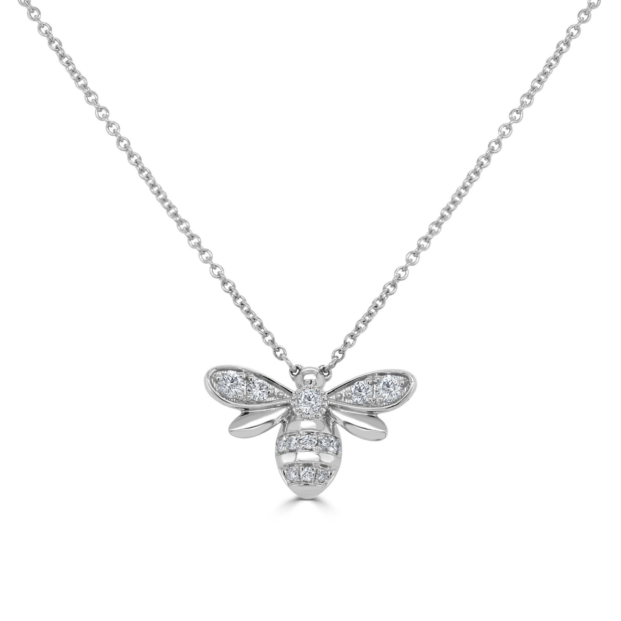 Diamond Bumble Bee Necklace