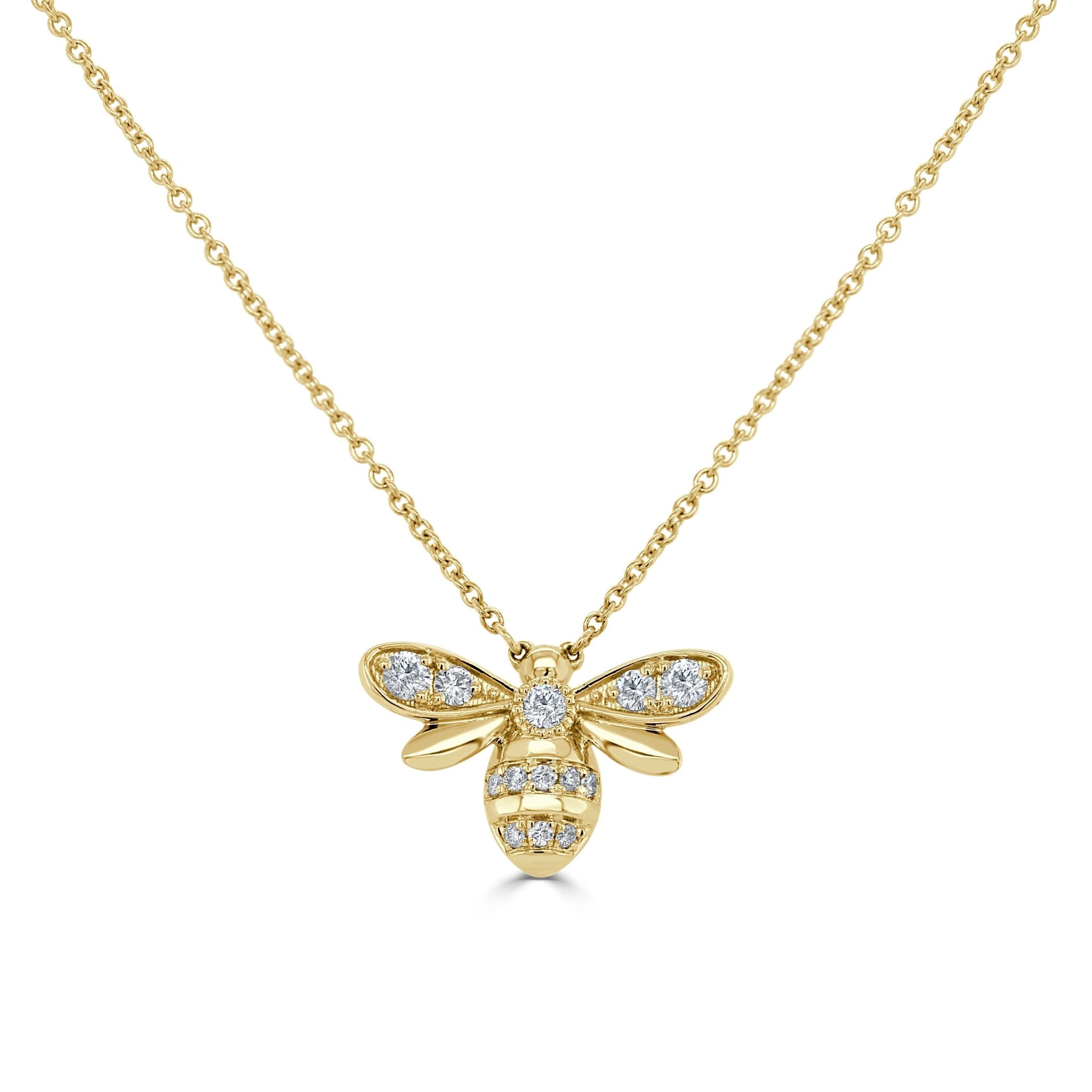 Diamond Bumble Bee Necklace