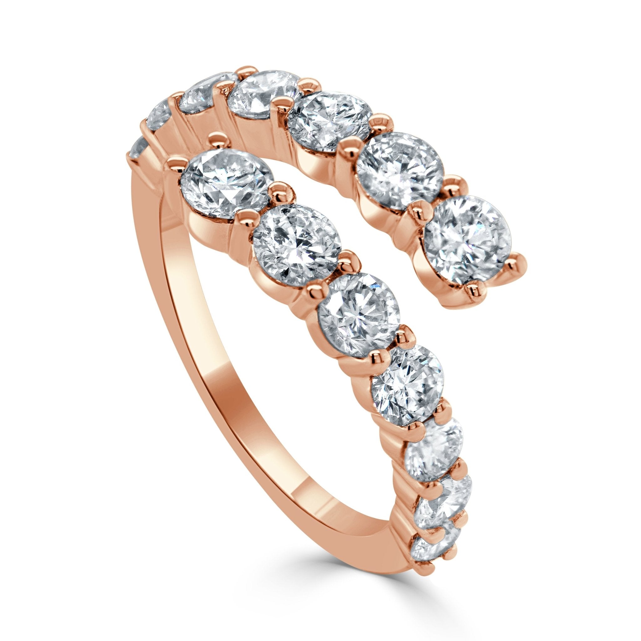 Diamond Crossover Ring
