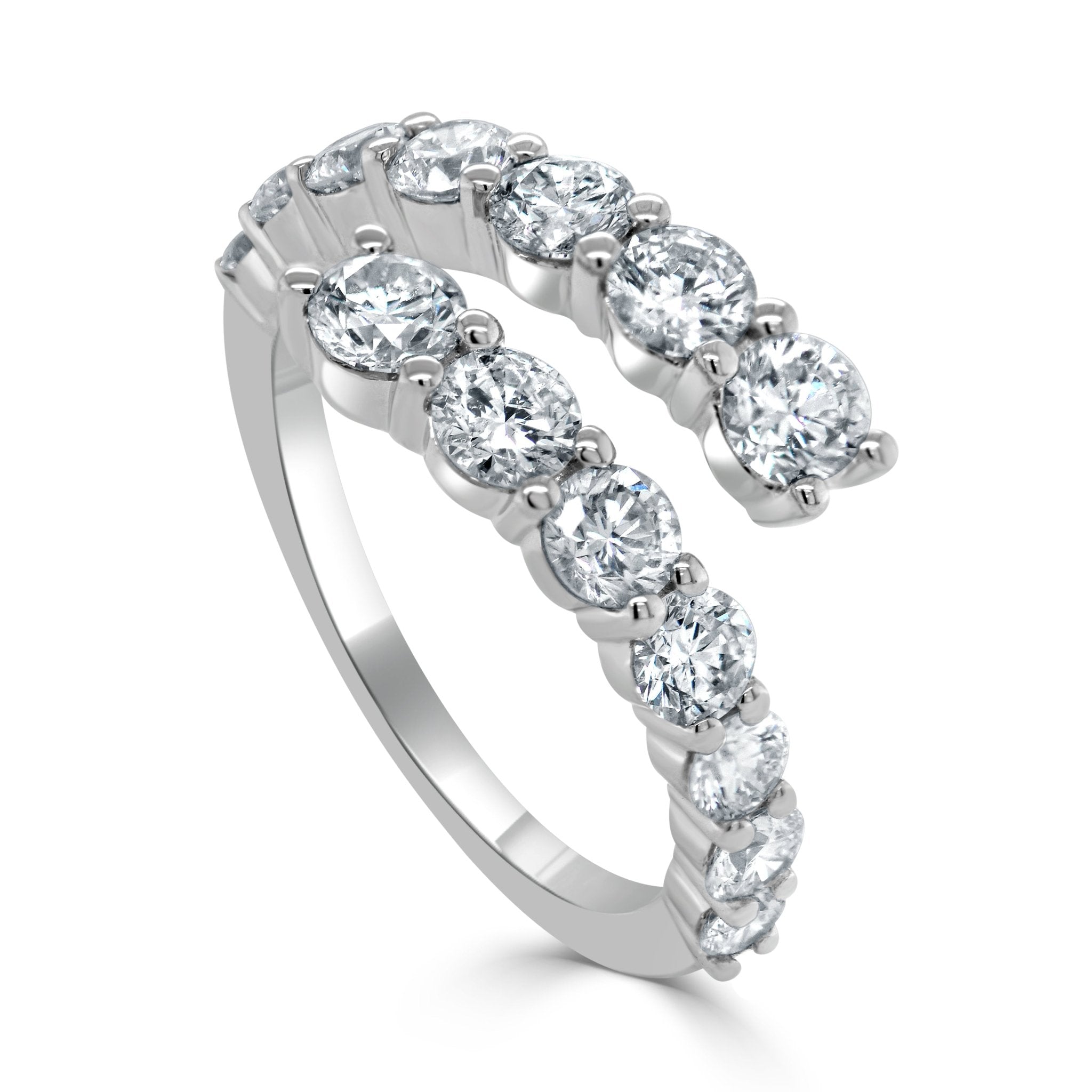 Diamond Crossover Ring