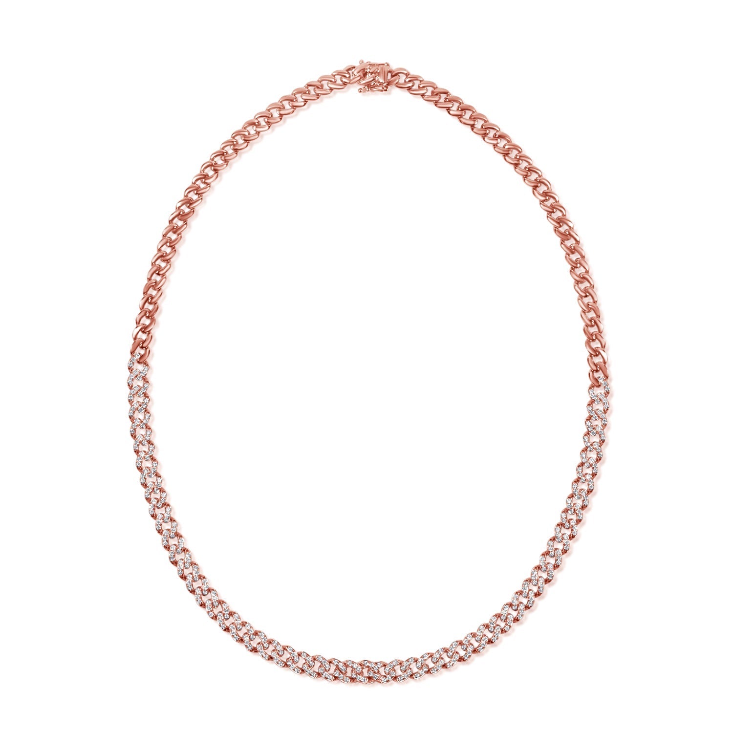 Diamond Curb Link Necklace
