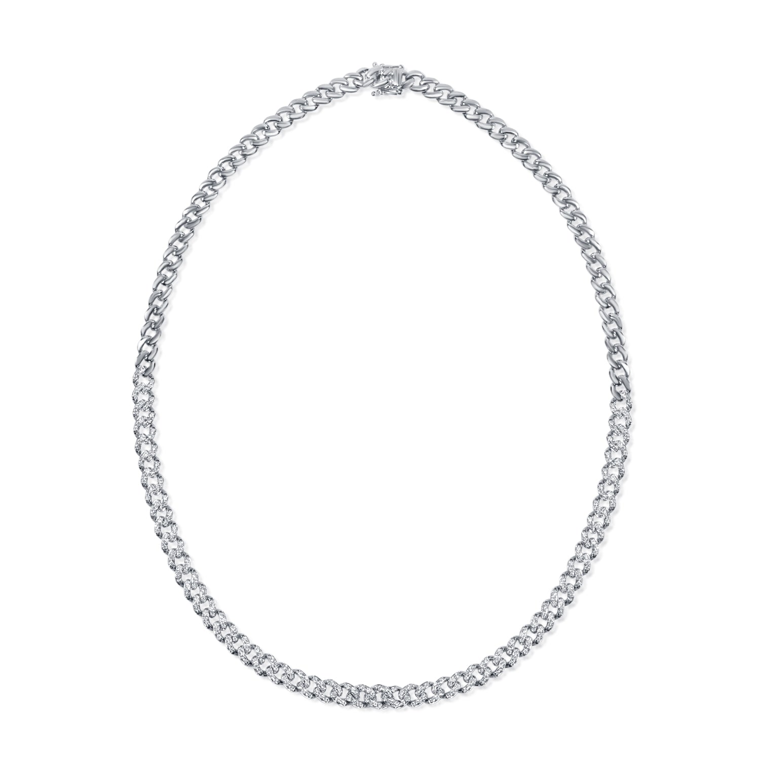Diamond Curb Link Necklace