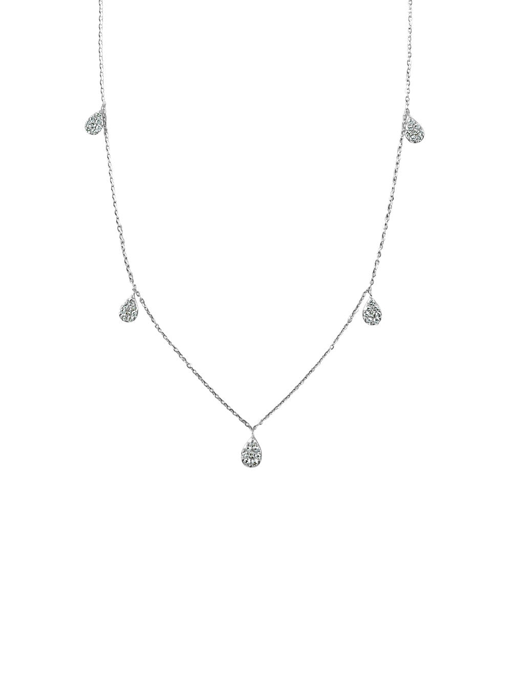 Diamond Dangle Station Necklace