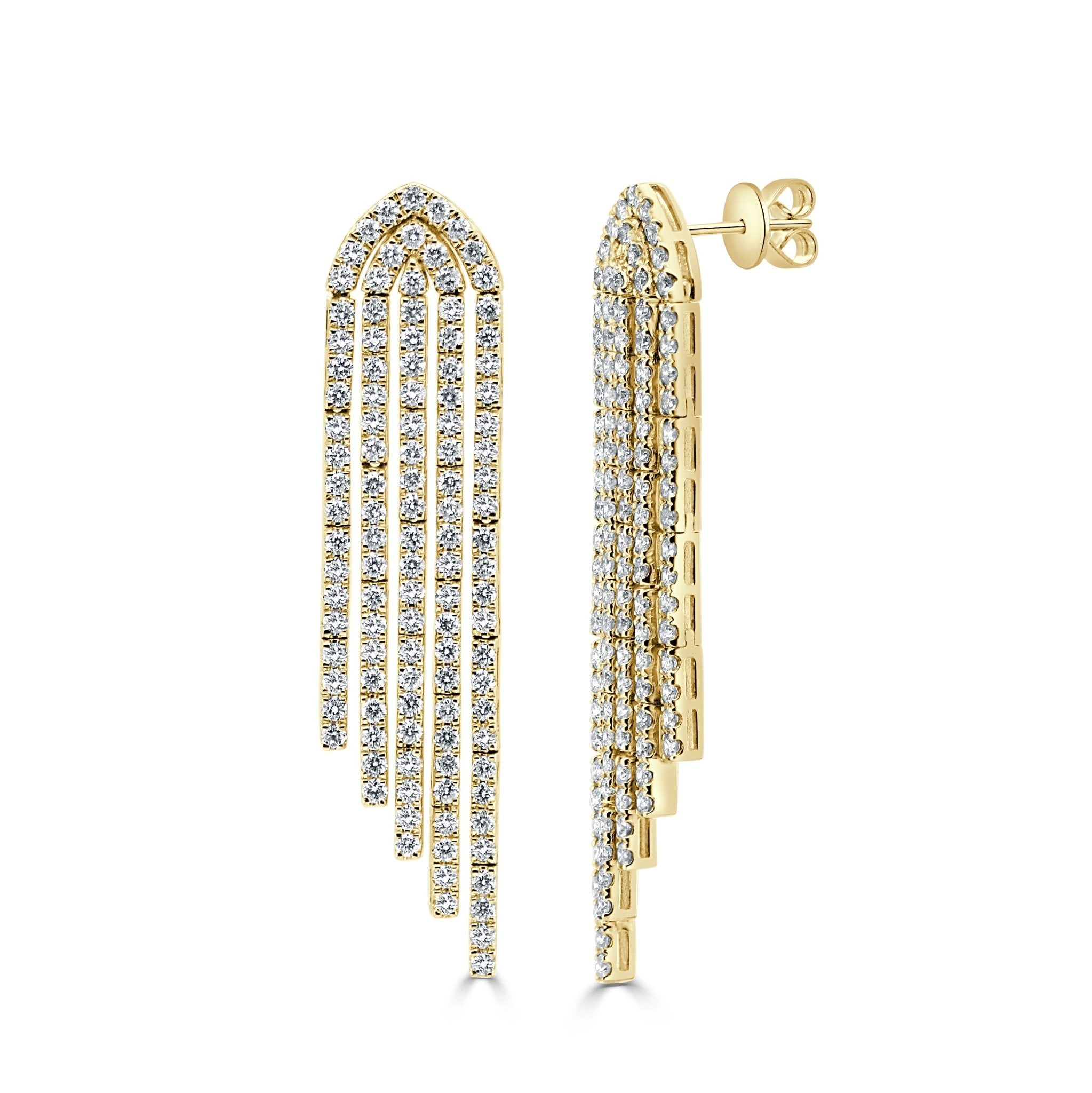 Diamond Dangle Waterfall Earrings