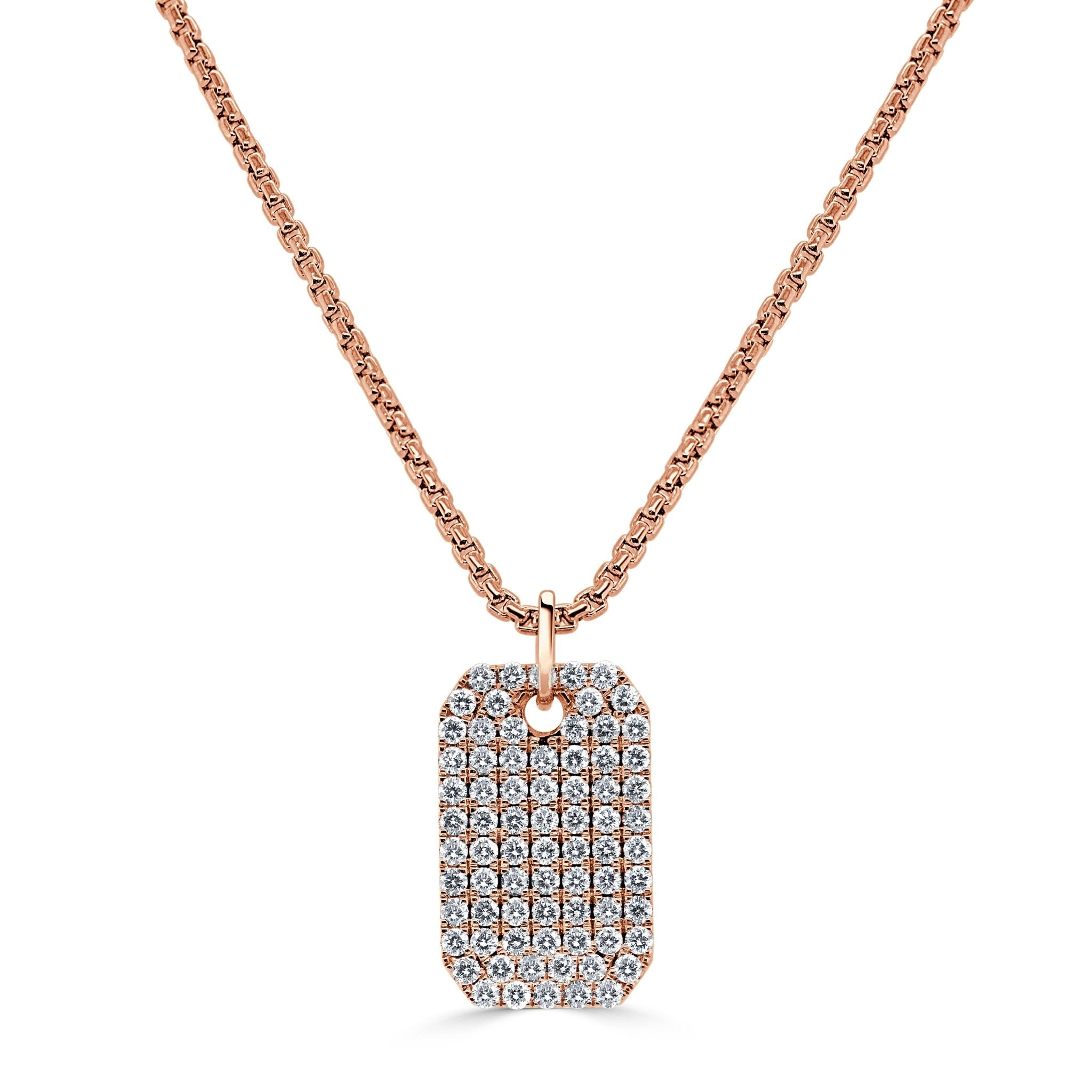 Diamond Dog Tag Necklace