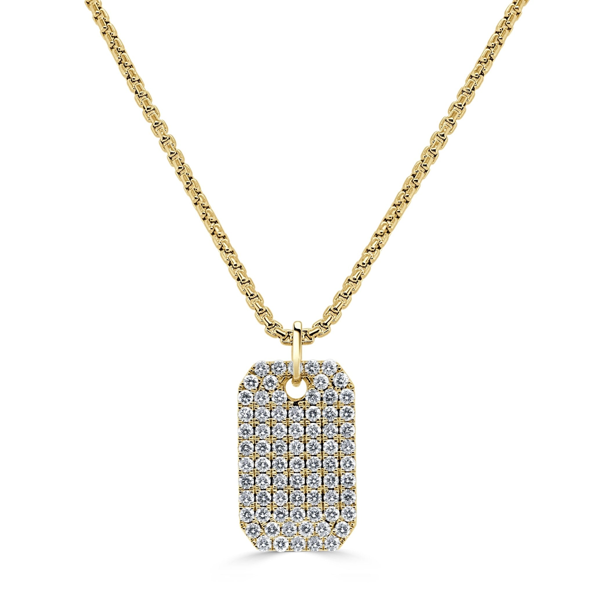 Diamond Dog Tag Necklace