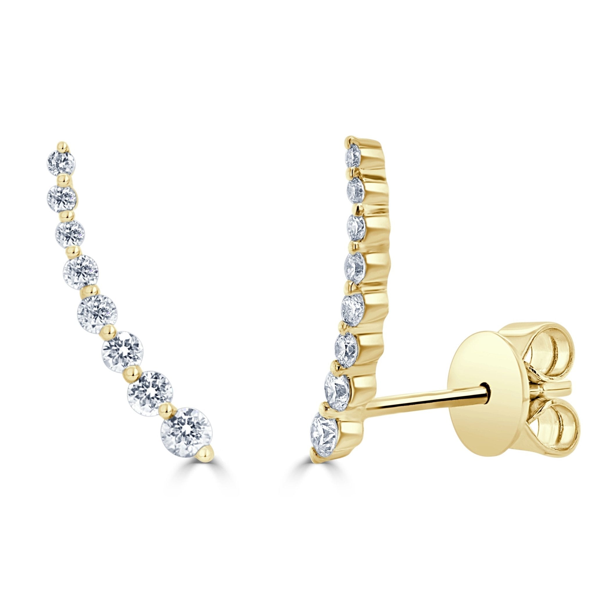 Diamond Ear Climber Earrings
