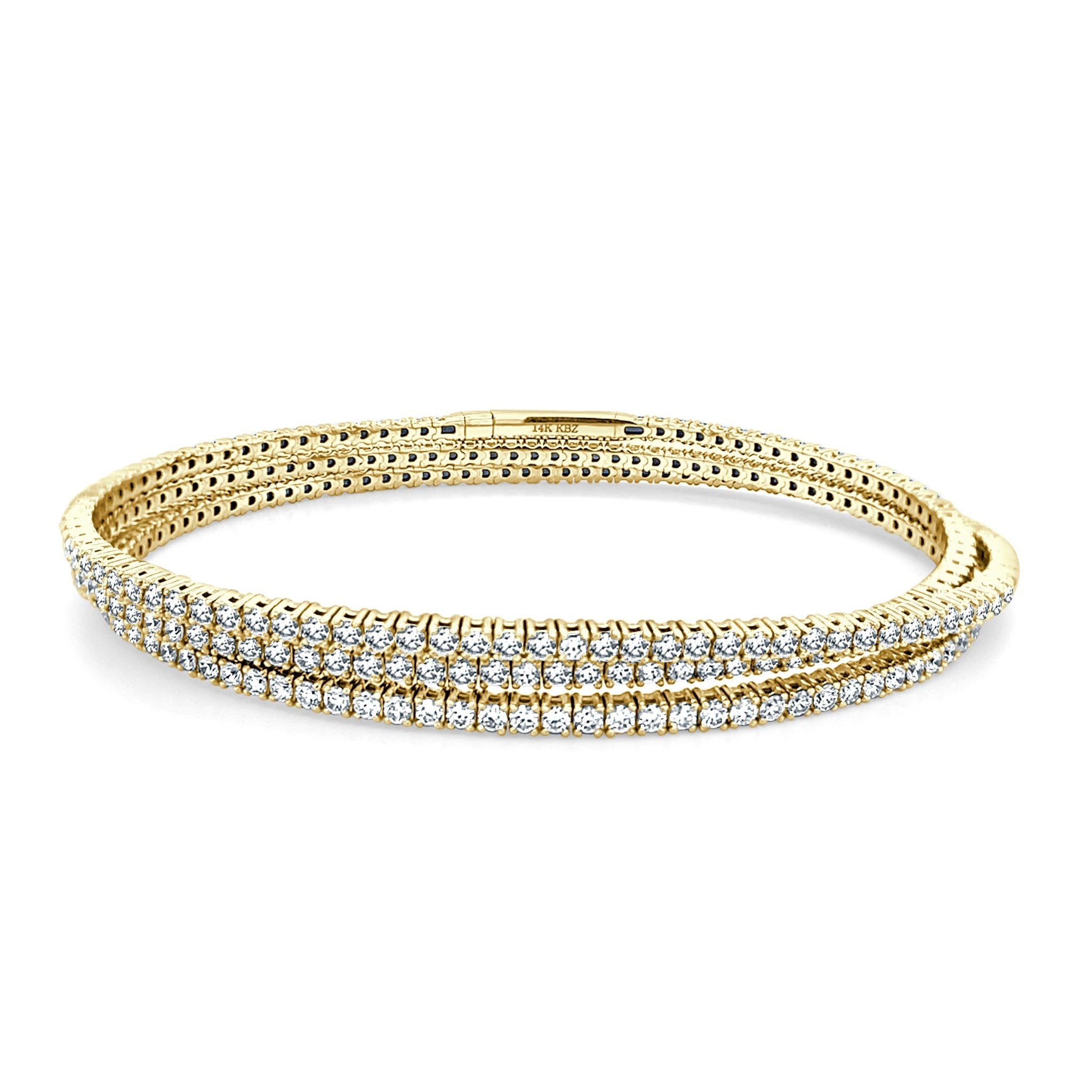 Diamond Flexible 3 - Row Bangle
