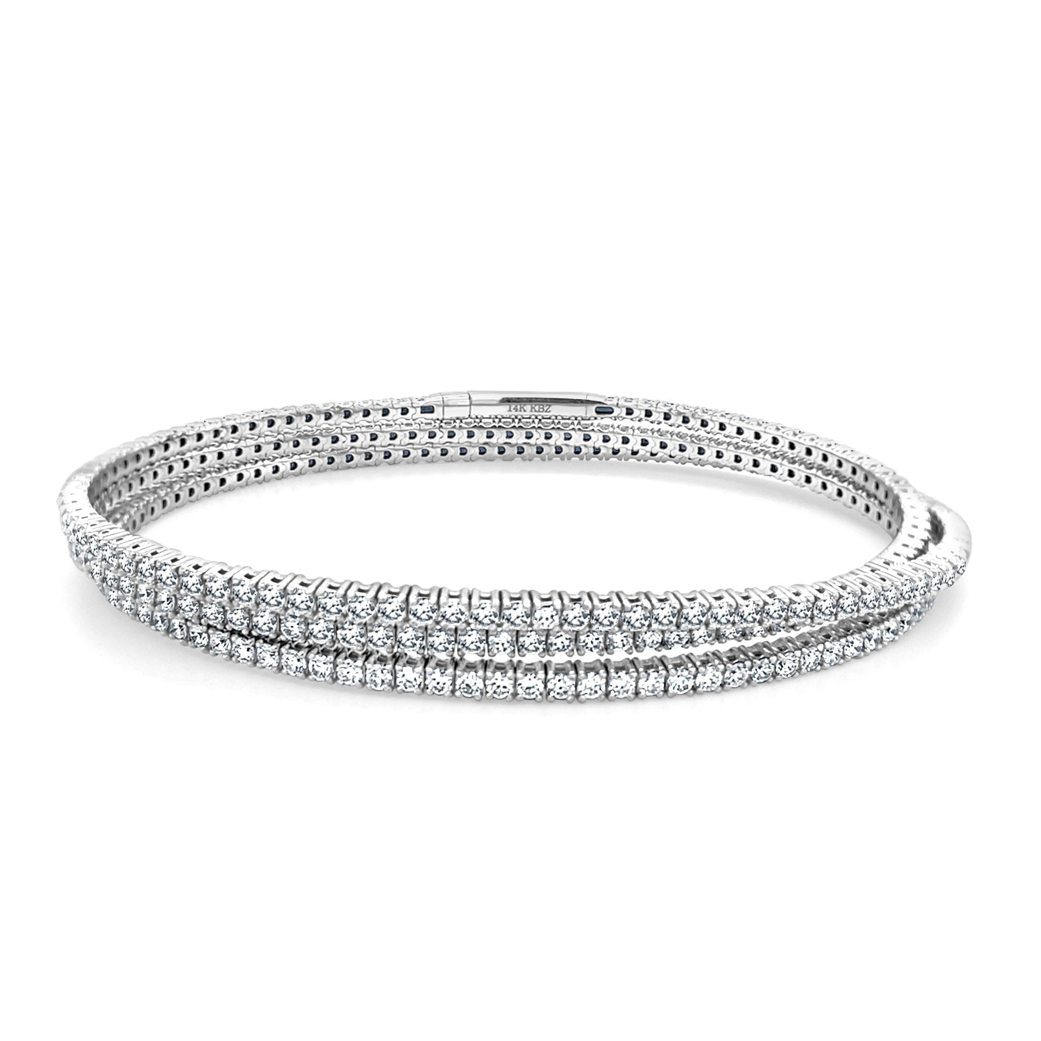 Diamond Flexible 3 - Row Bangle