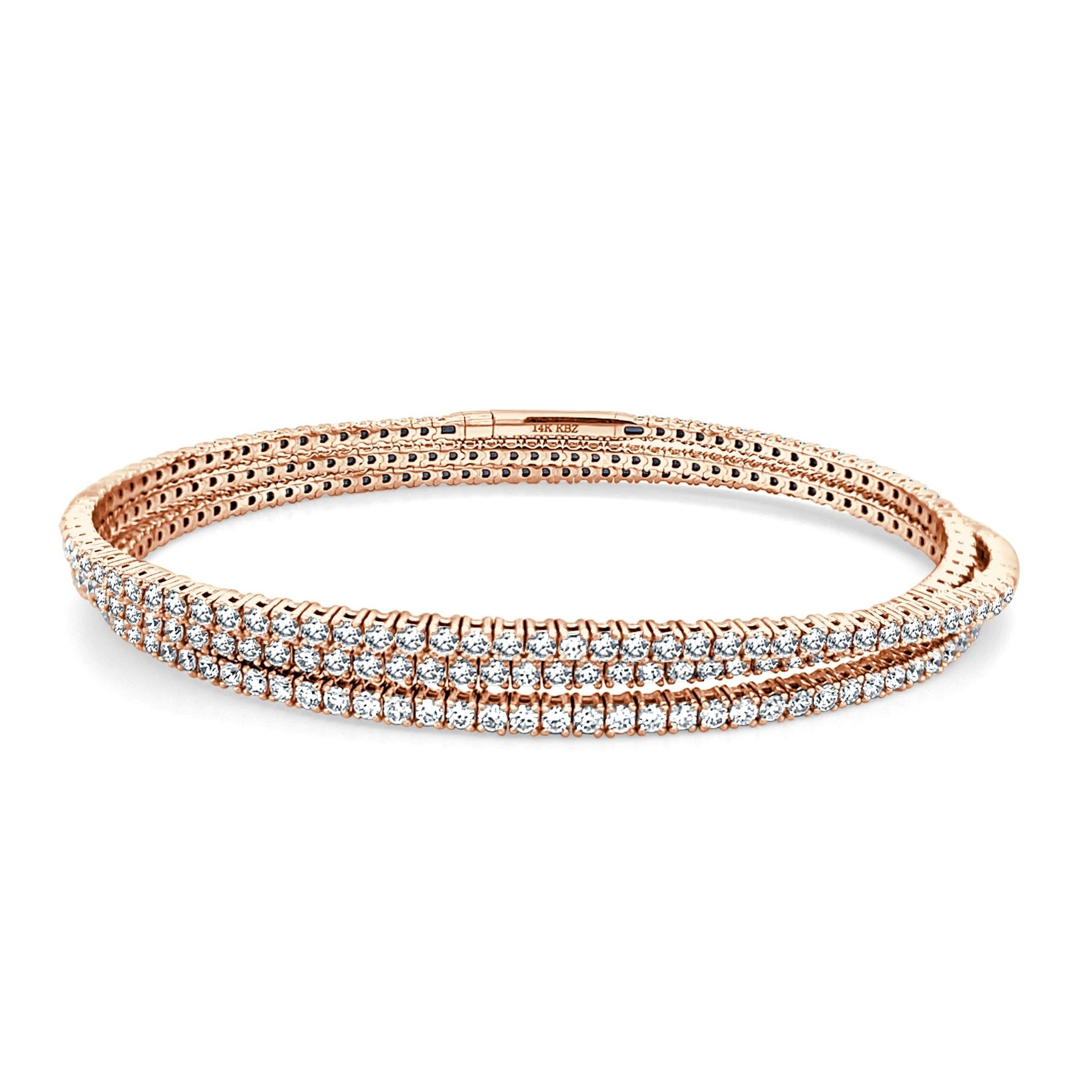 Diamond Flexible 3 - Row Bangle