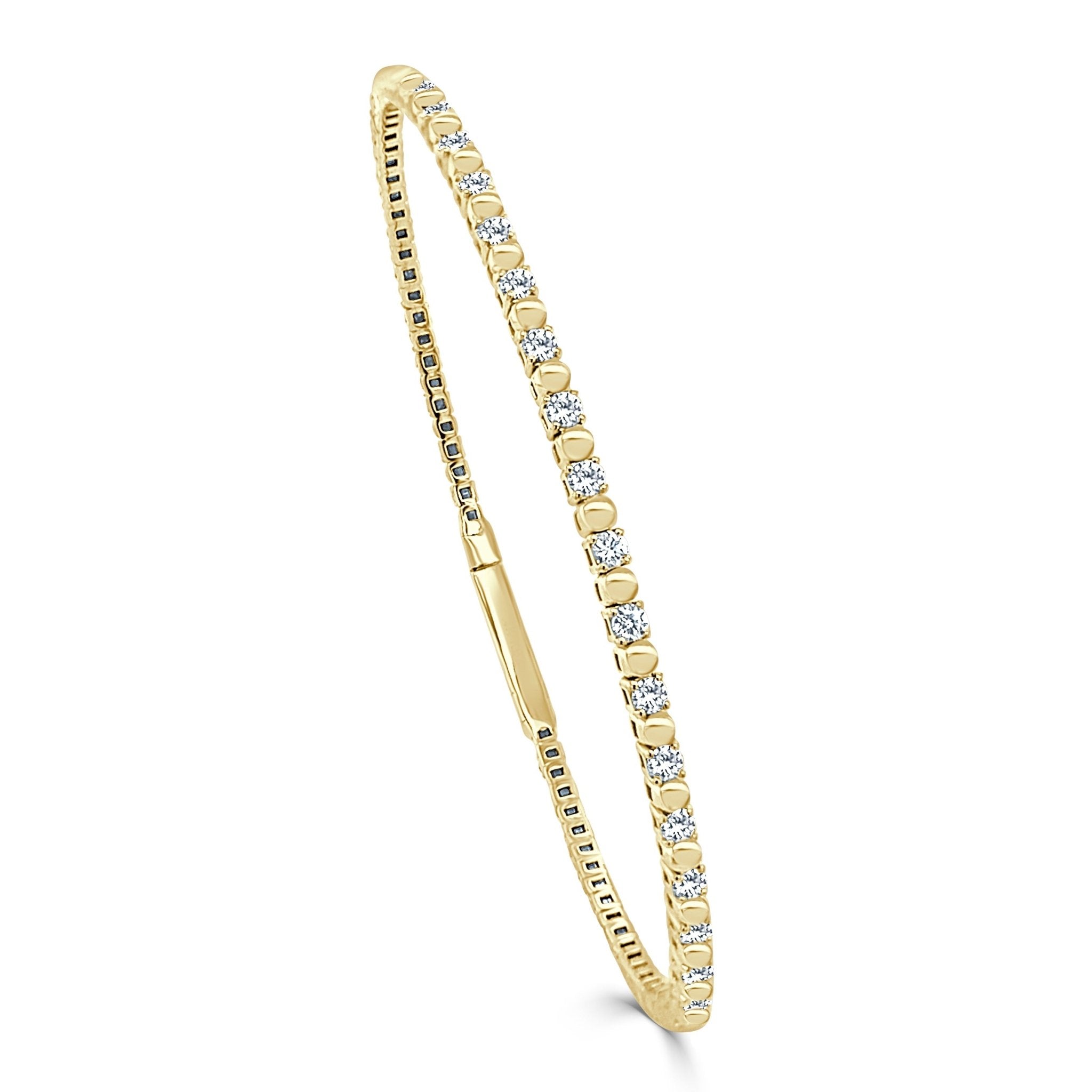 Diamond Flexible Beaded Bangle