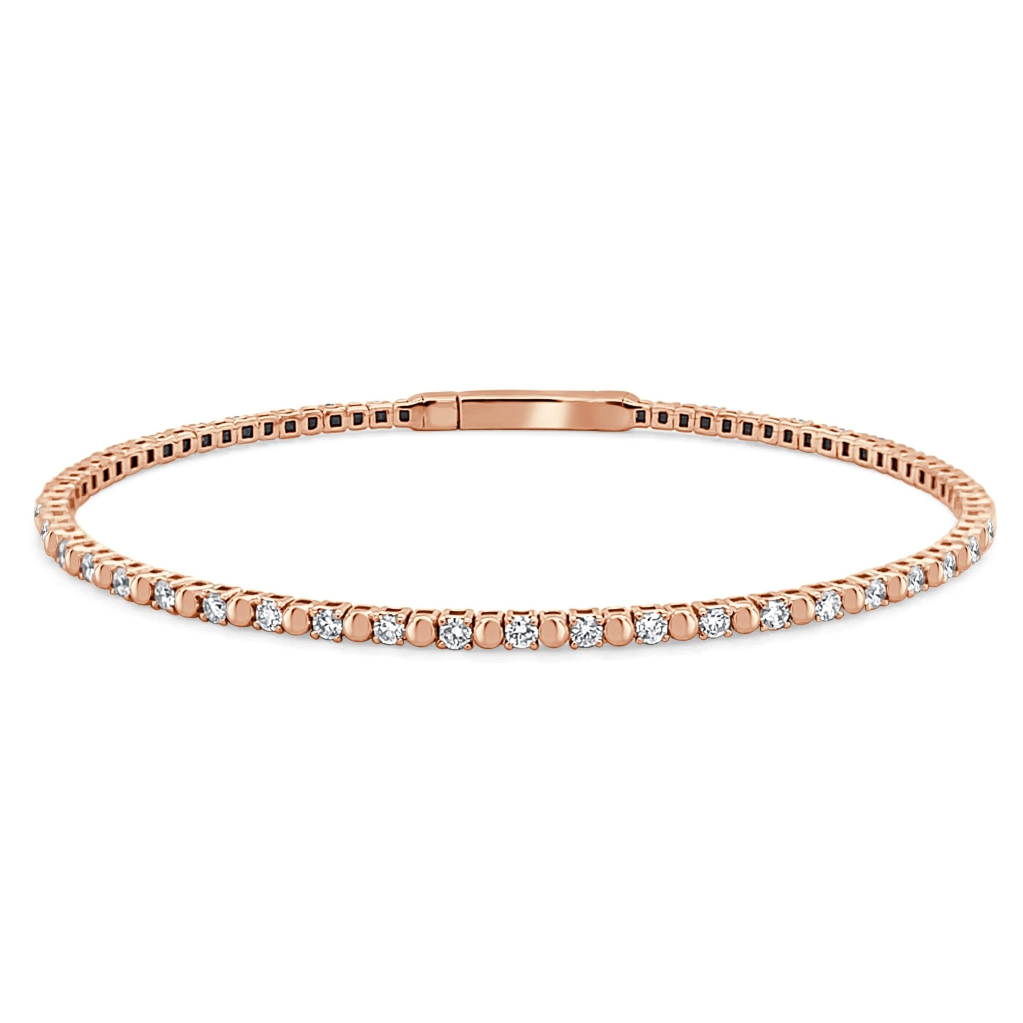 Diamond Flexible Beaded Bangle