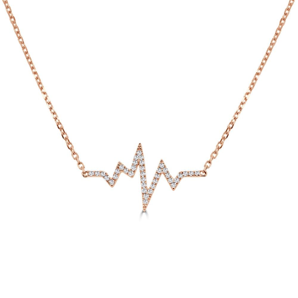 Diamond Heart Beat Necklace