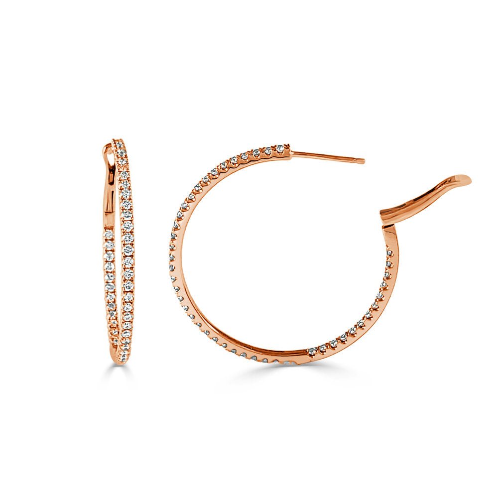 Diamond Hoop Earrings