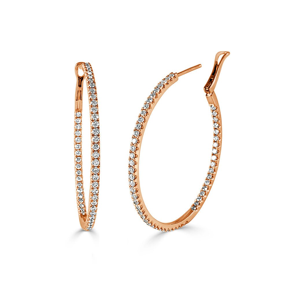 Diamond Hoop Earrings