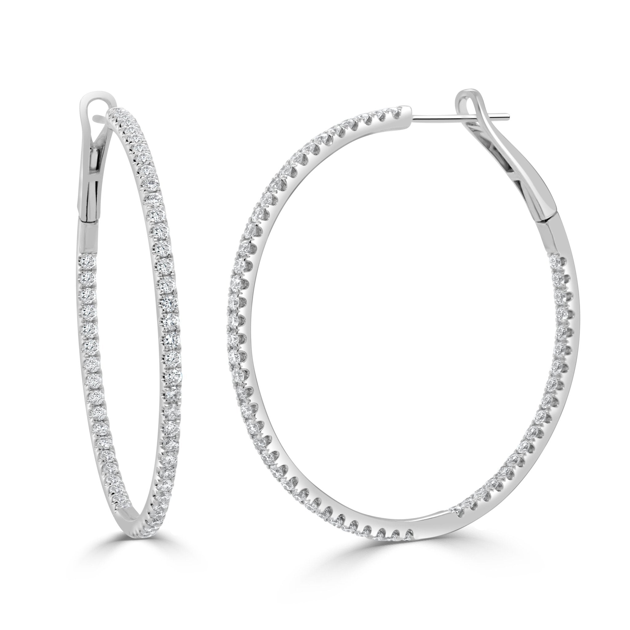 Diamond Hoop Earrings