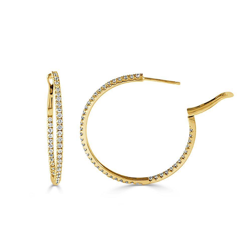 Diamond Hoop Earrings