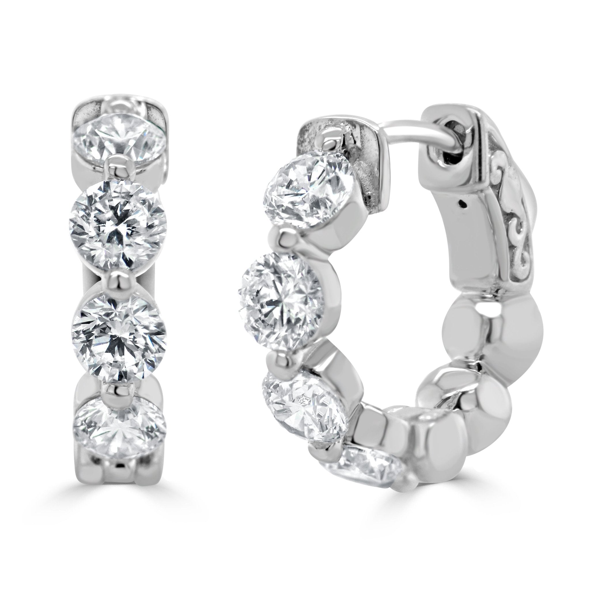 Diamond Hoop Earrings