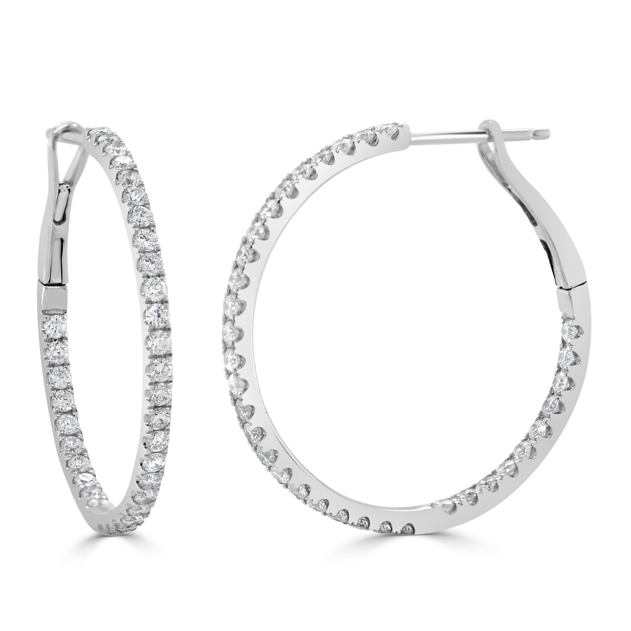 Diamond Hoop Earrings