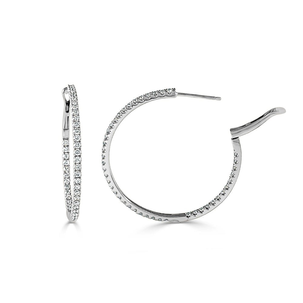 Diamond Hoop Earrings
