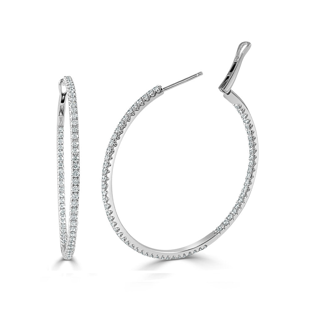 Diamond Hoop Earrings