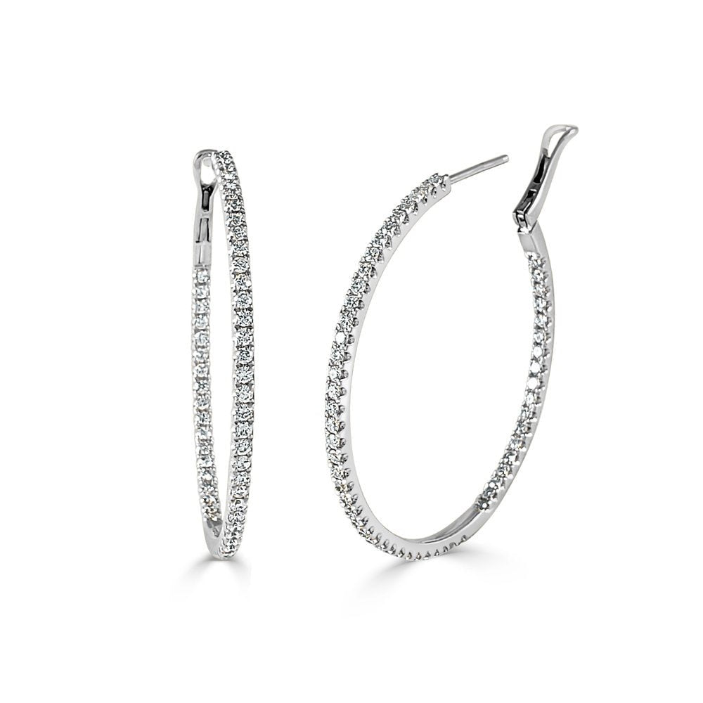 Diamond Hoop Earrings