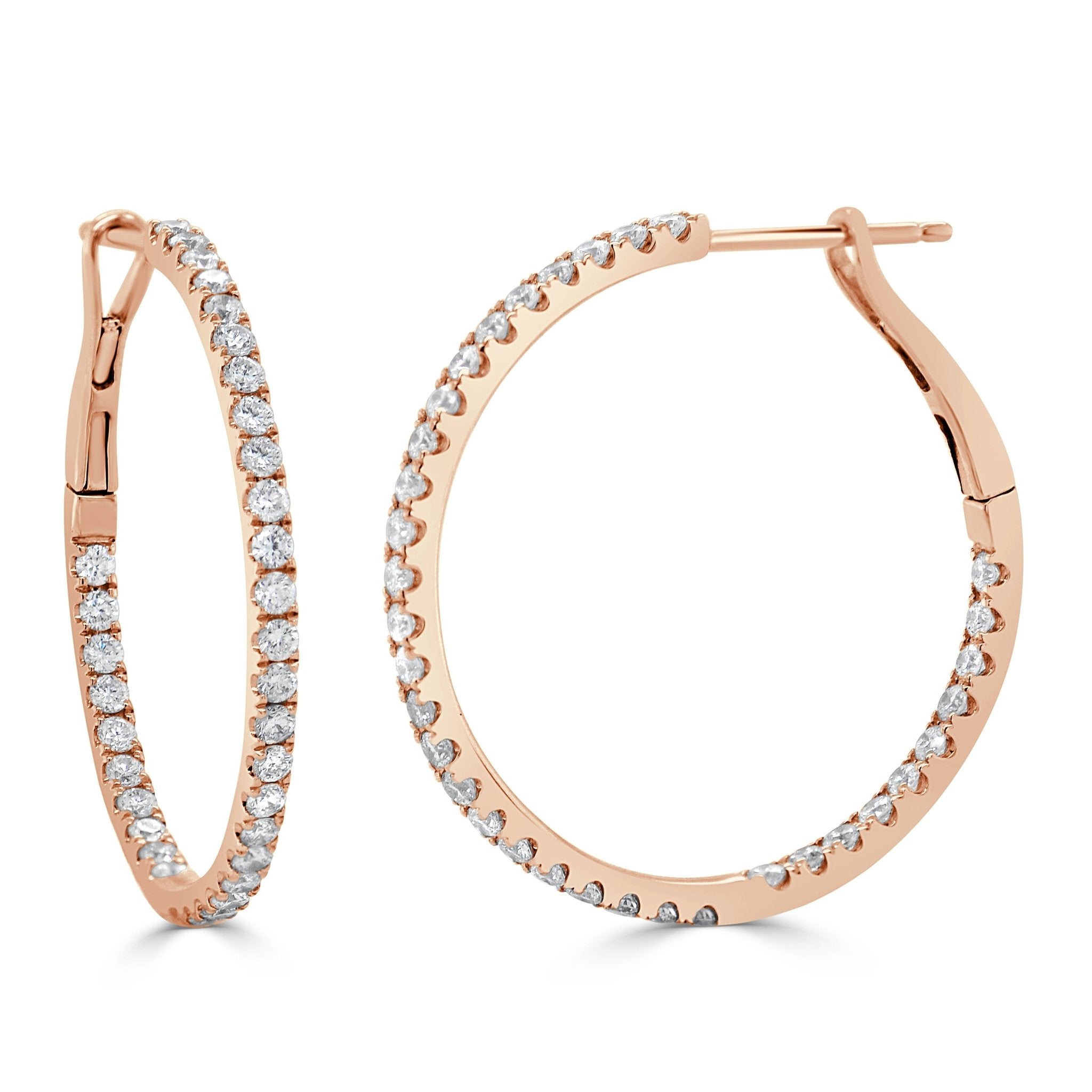 Diamond Hoop Earrings