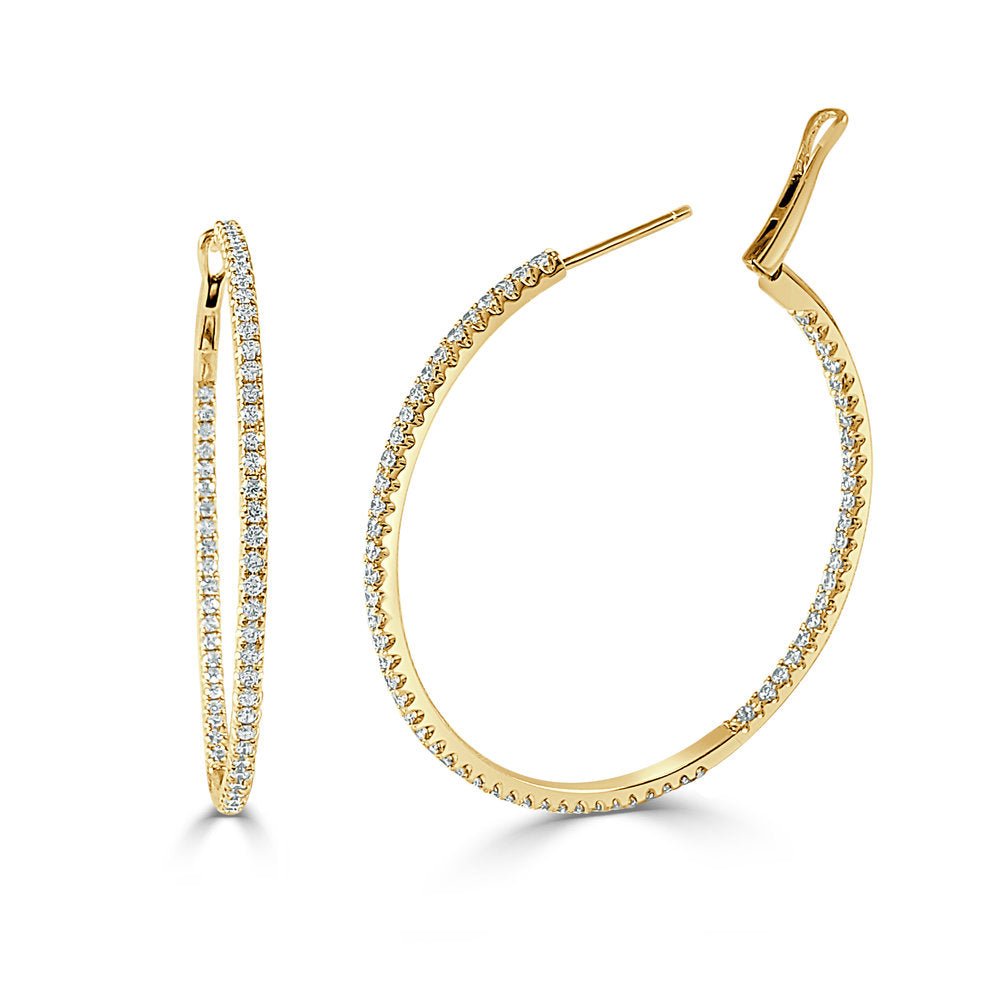 Diamond Hoop Earrings