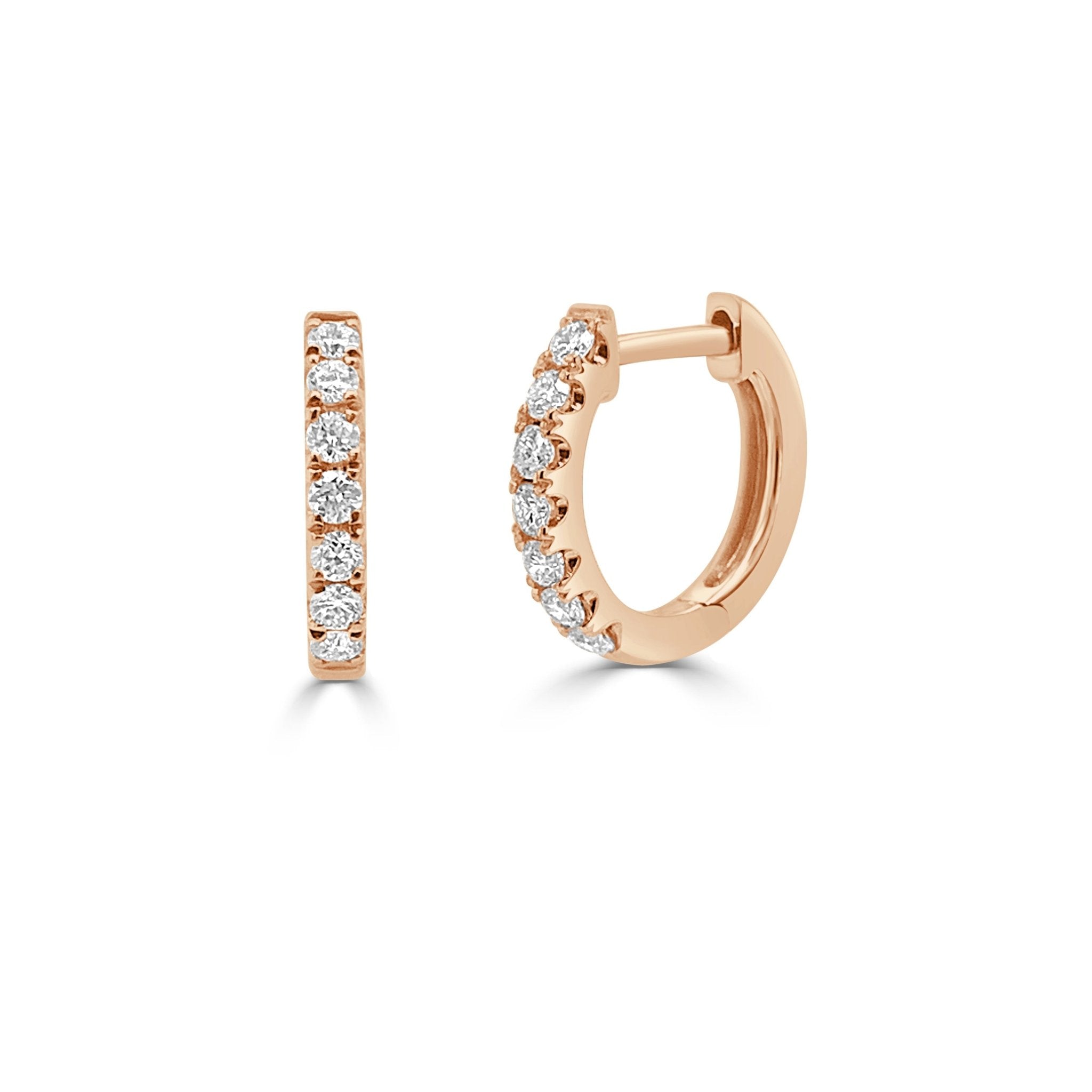 Diamond Huggie Earrings