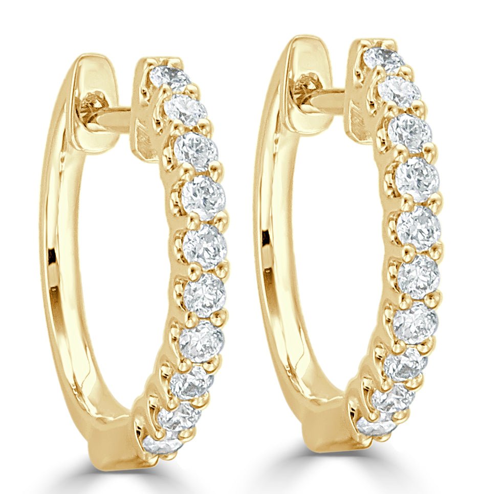 Diamond Huggie Earrings