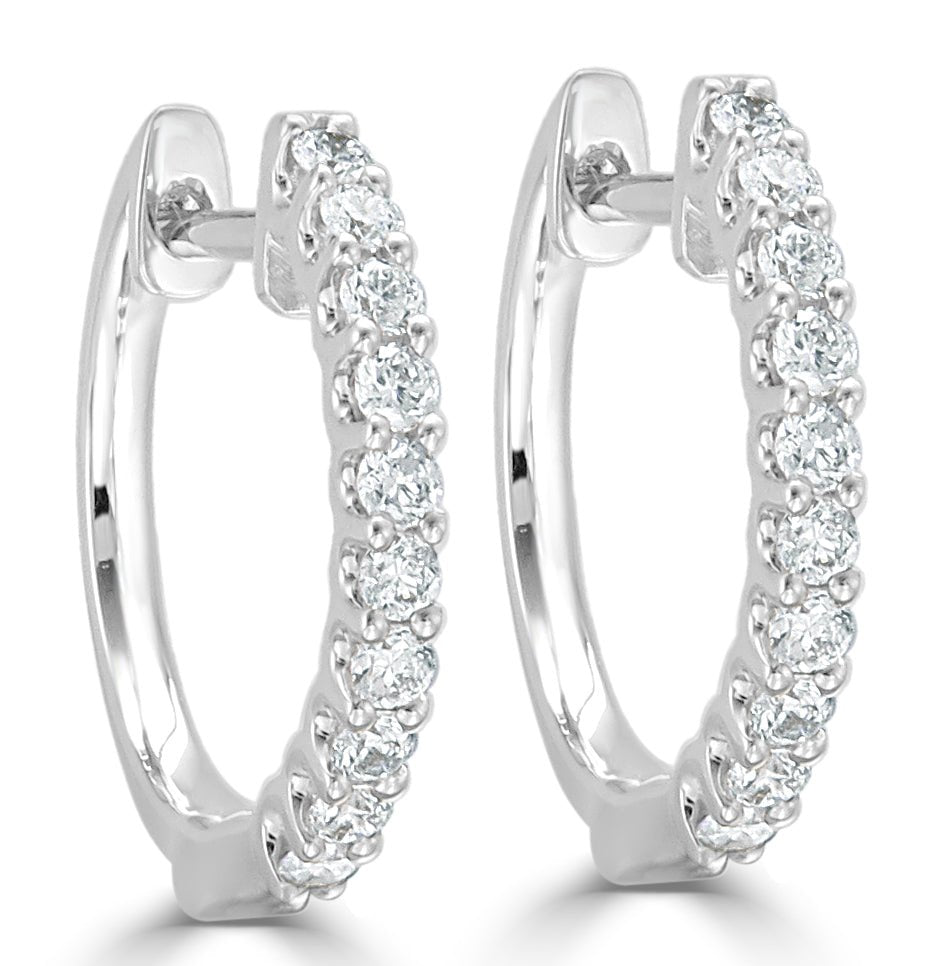 Diamond Huggie Earrings