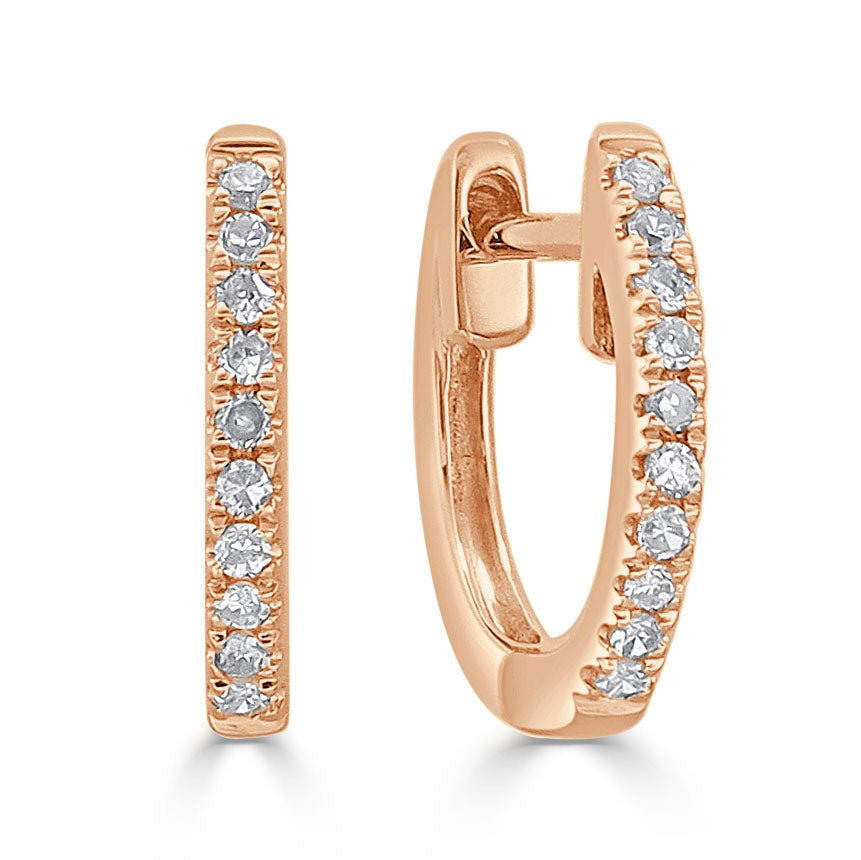Diamond Huggie Earrings