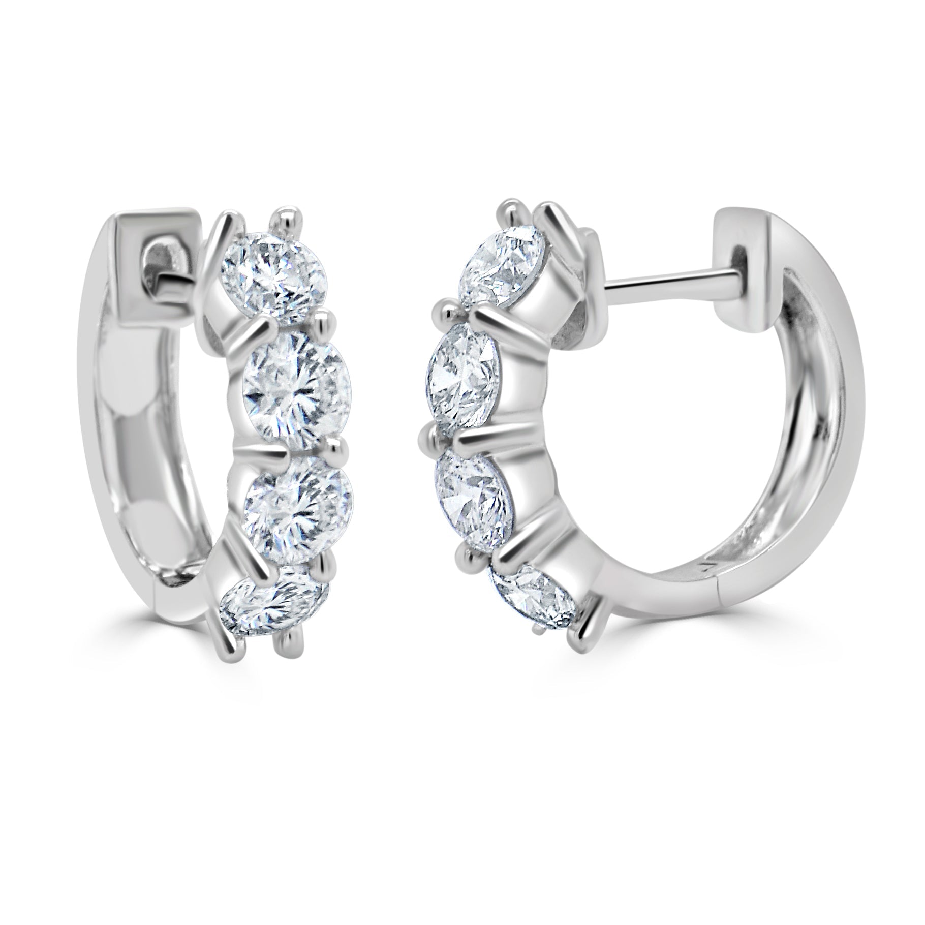 Diamond Huggie Earrings