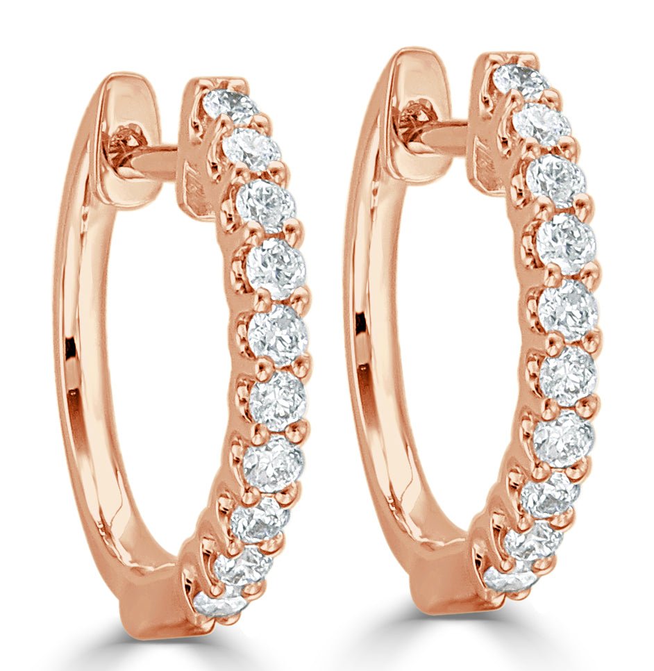 Diamond Huggie Earrings