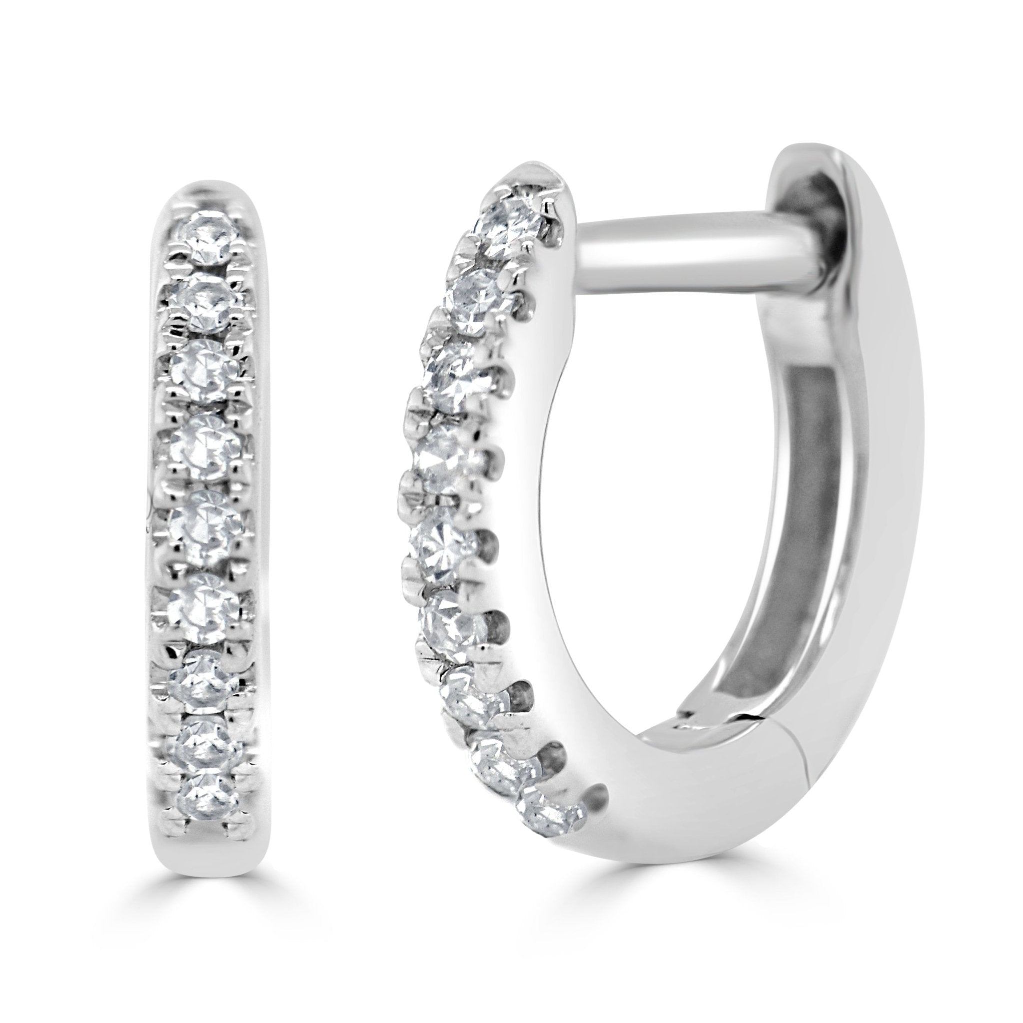 Diamond Huggie Earrings