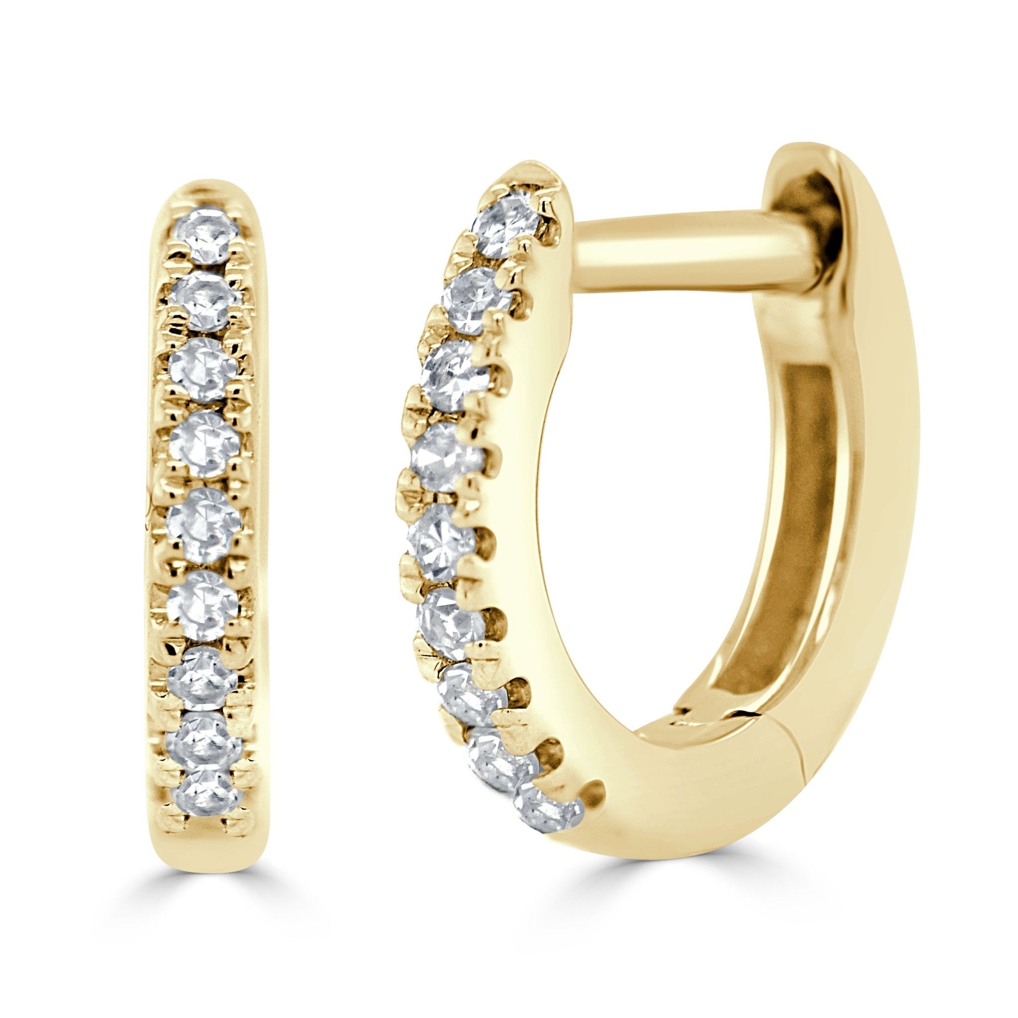 Diamond Huggie Earrings