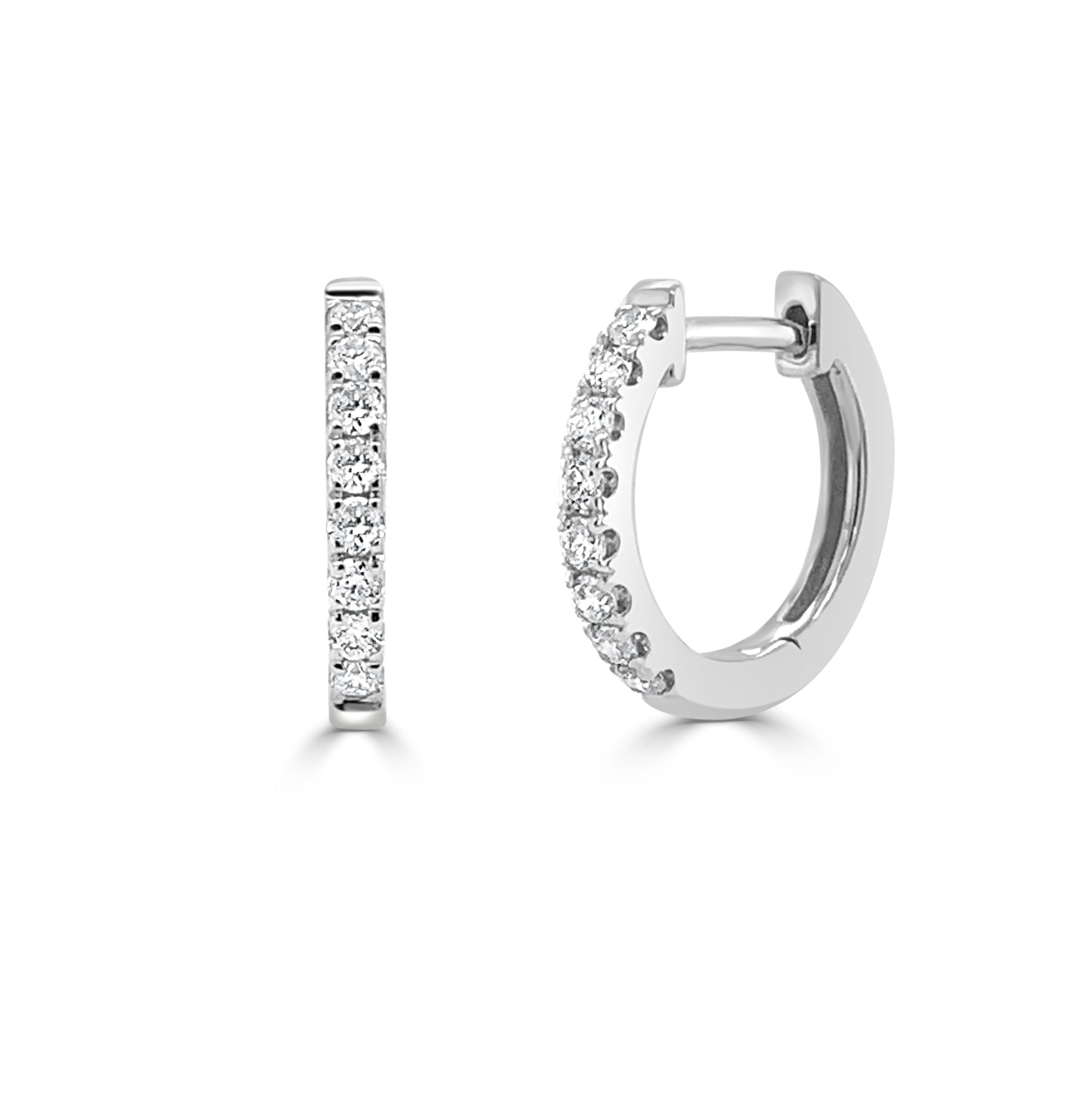 Diamond Huggie Earrings