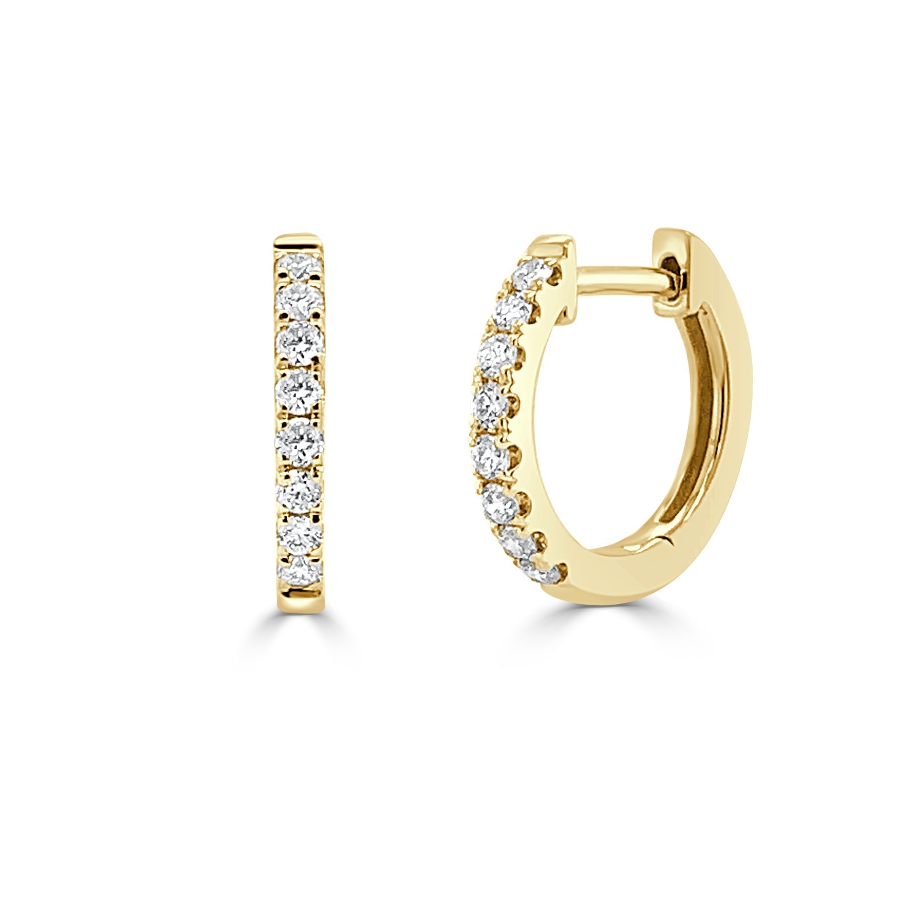 Diamond Huggie Earrings