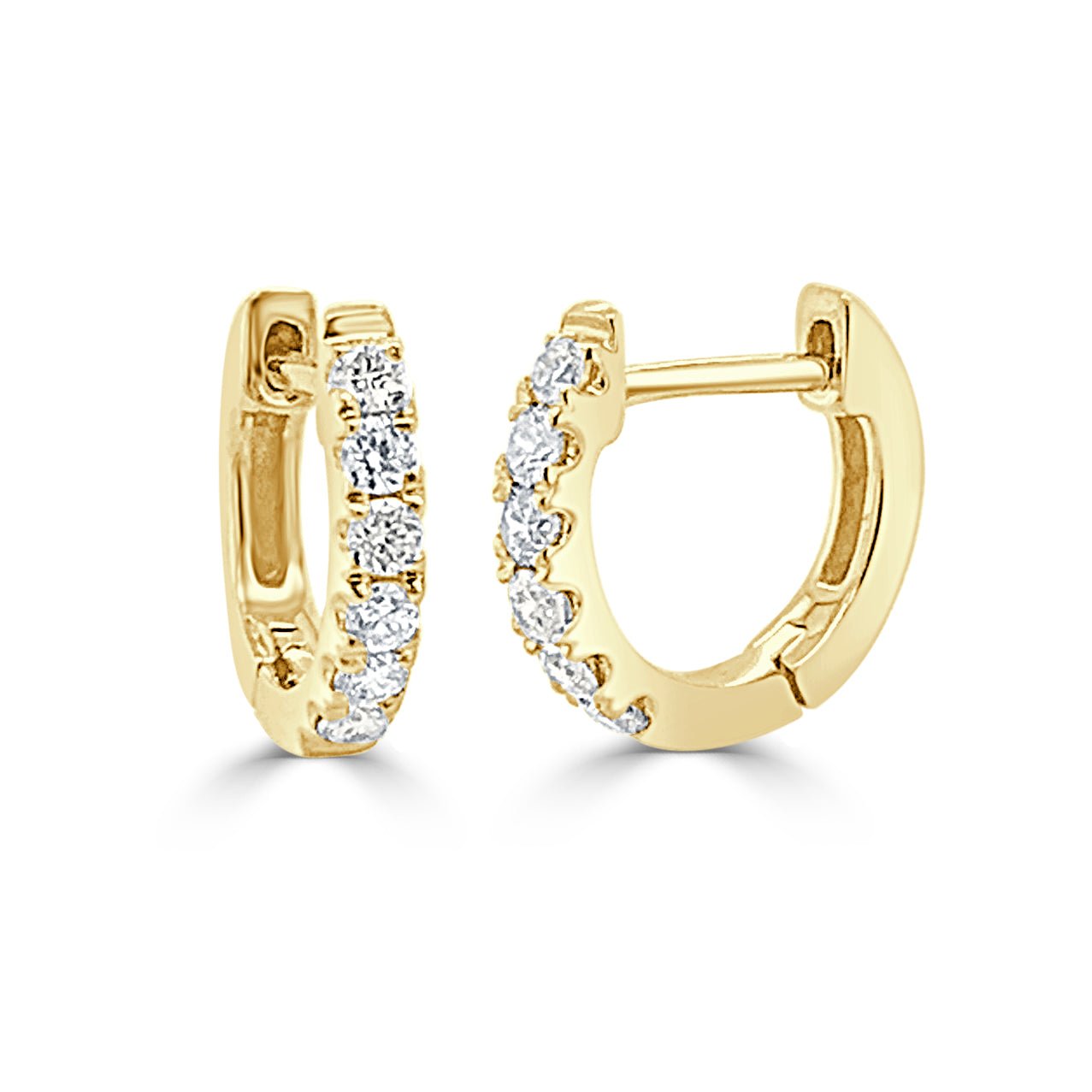 Diamond Huggie Earrings