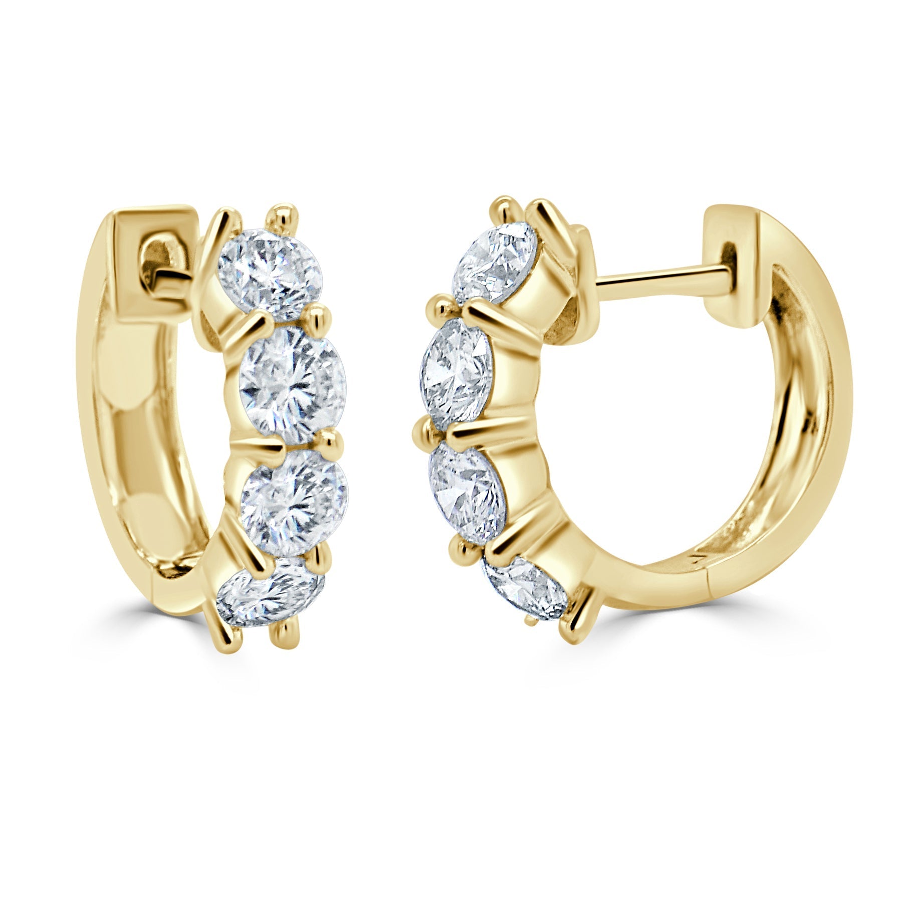Diamond Huggie Earrings