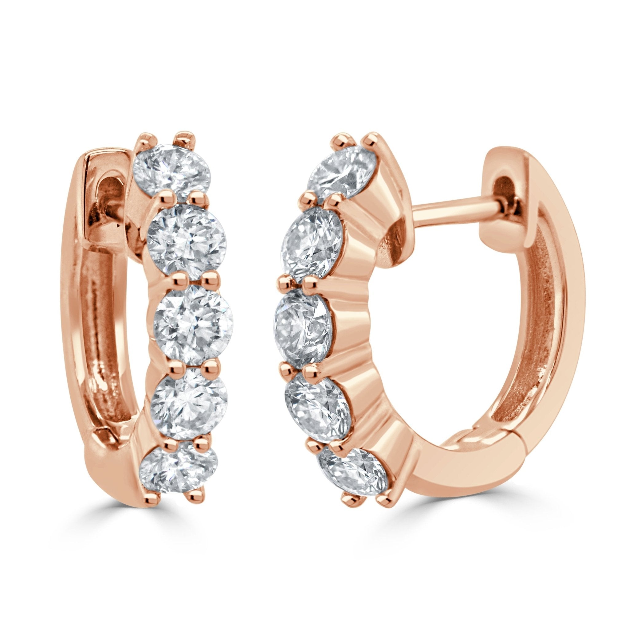 Diamond Huggie Earrings