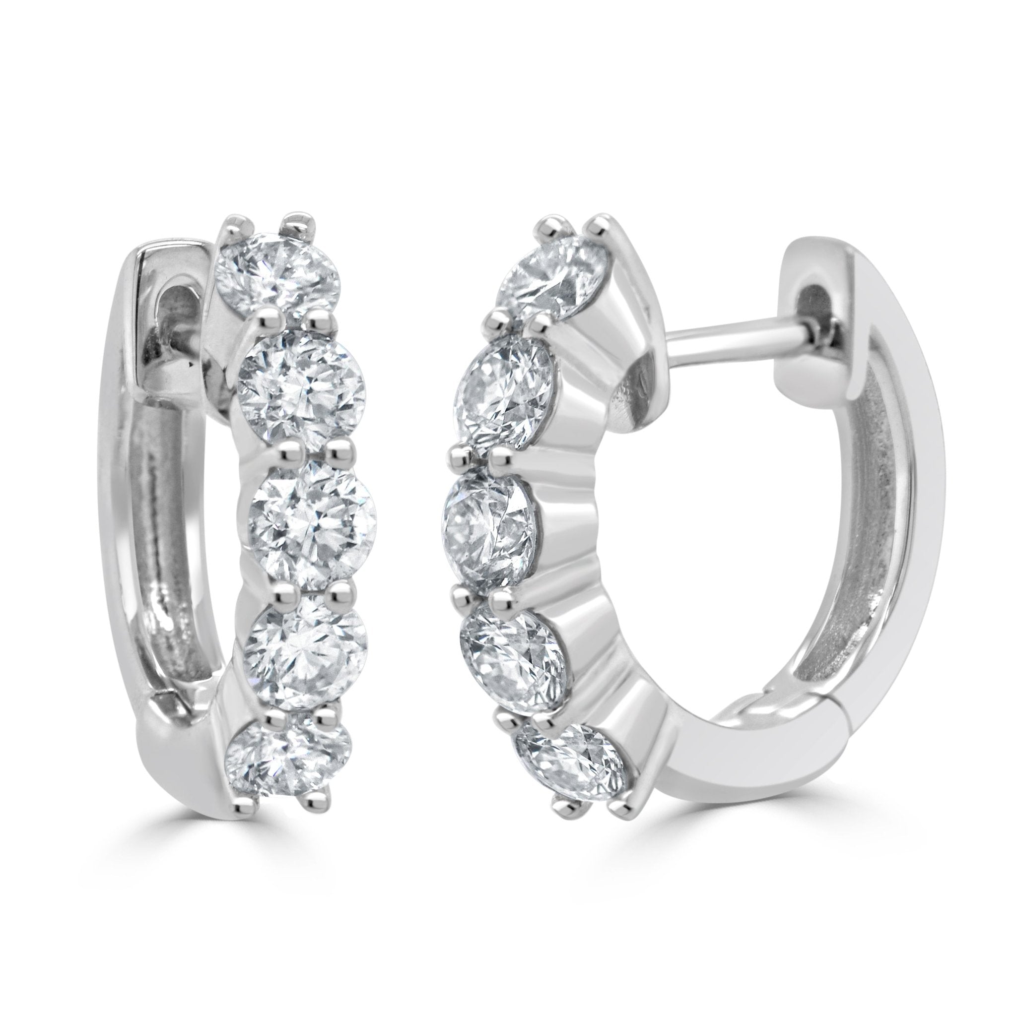 Diamond Huggie Earrings