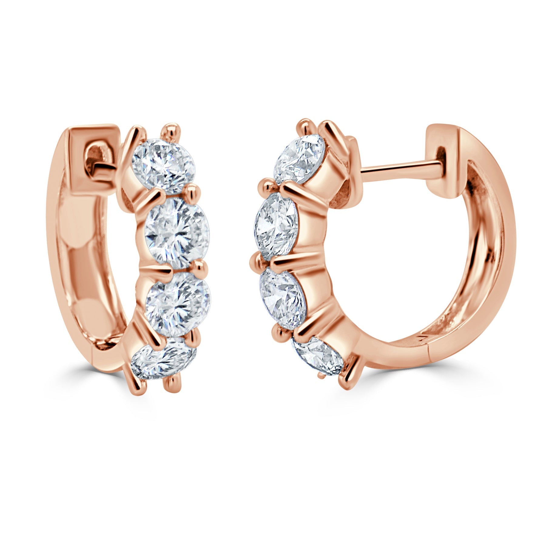 Diamond Huggie Earrings
