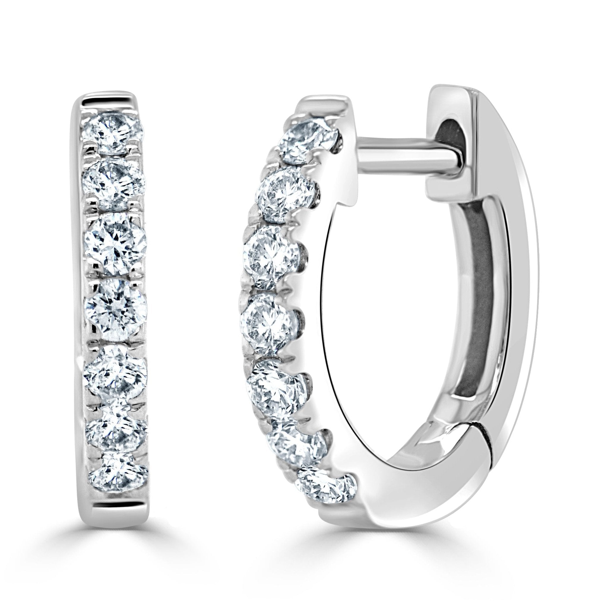 Diamond Huggie Earrings