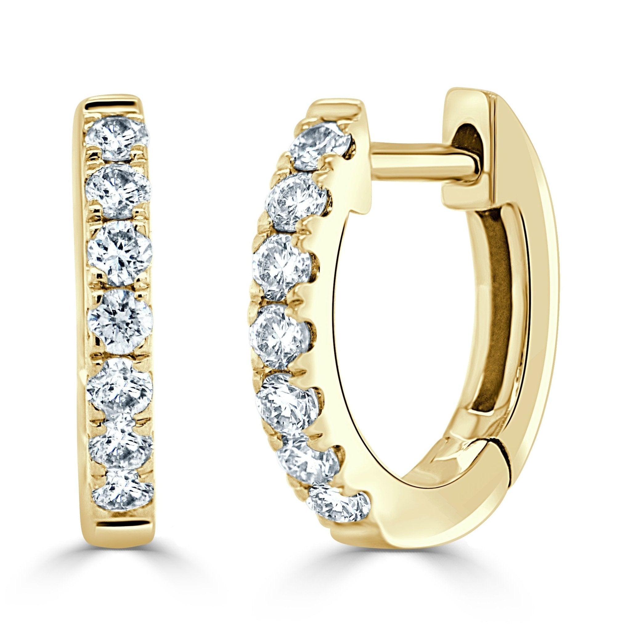 Diamond Huggie Earrings