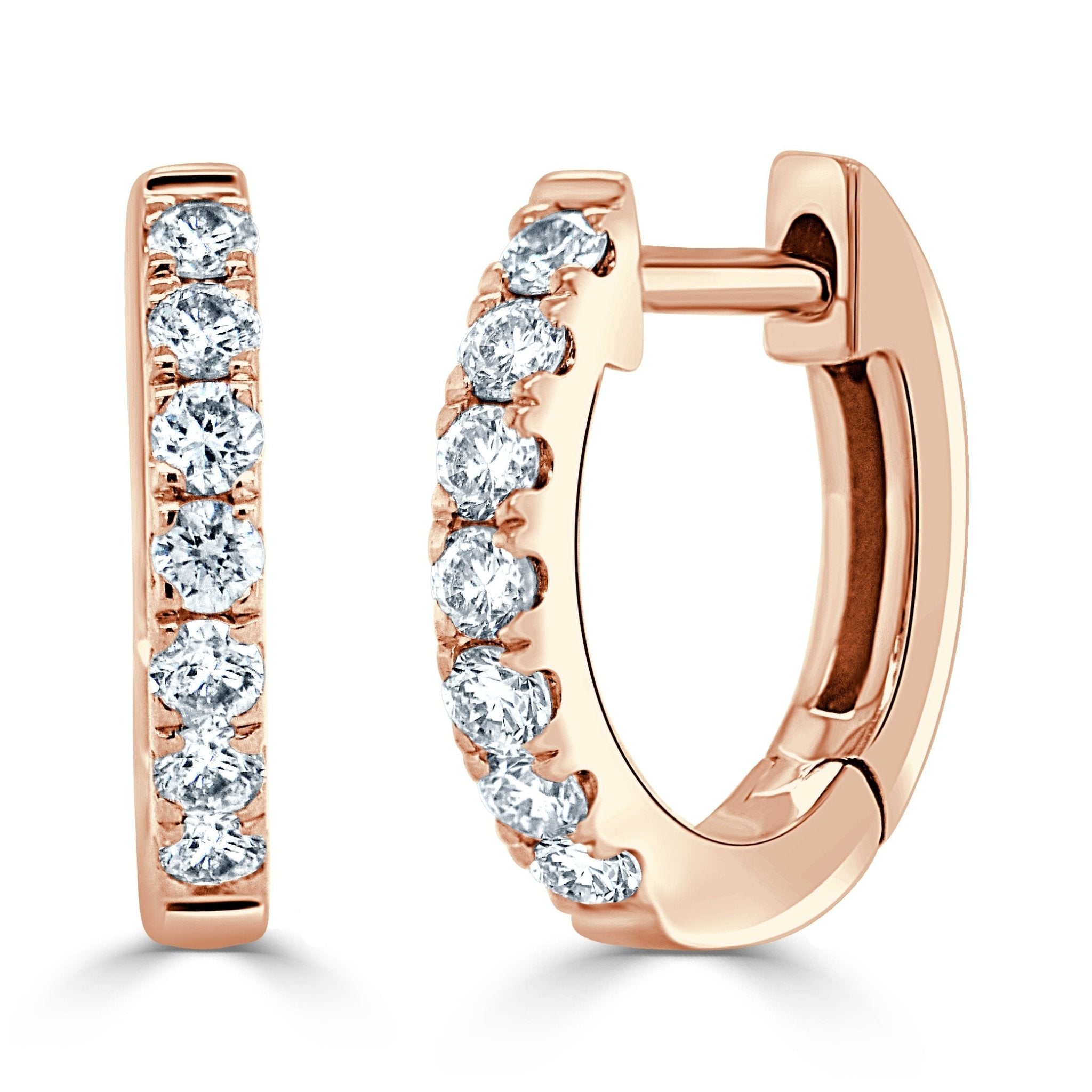 Diamond Huggie Earrings