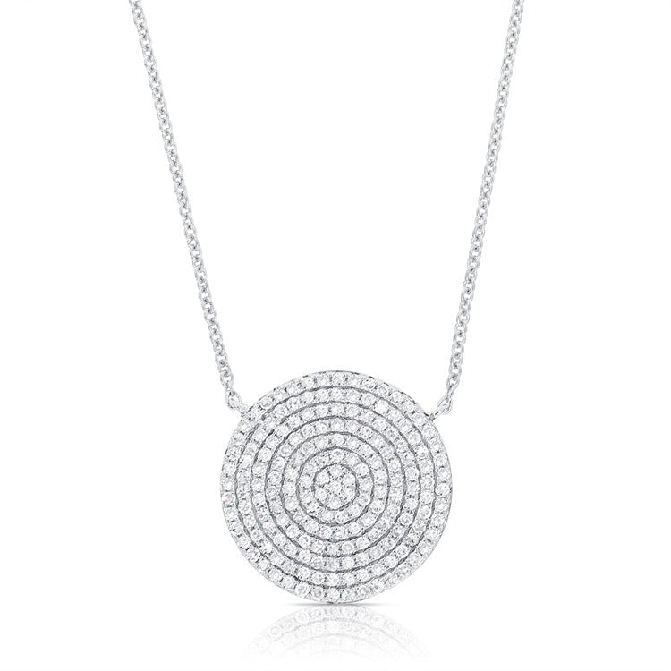 Diamond Large Disc Necklace